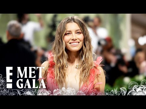 Jessica Biel Looks Pretty in HOT Pink With Dramatic Floral Gown | 2024 Met Gala