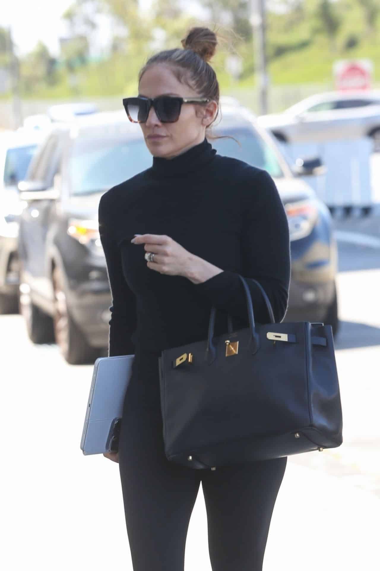 Jennifer Lopez Looks Chic in All-black at her Business Meeting in LA