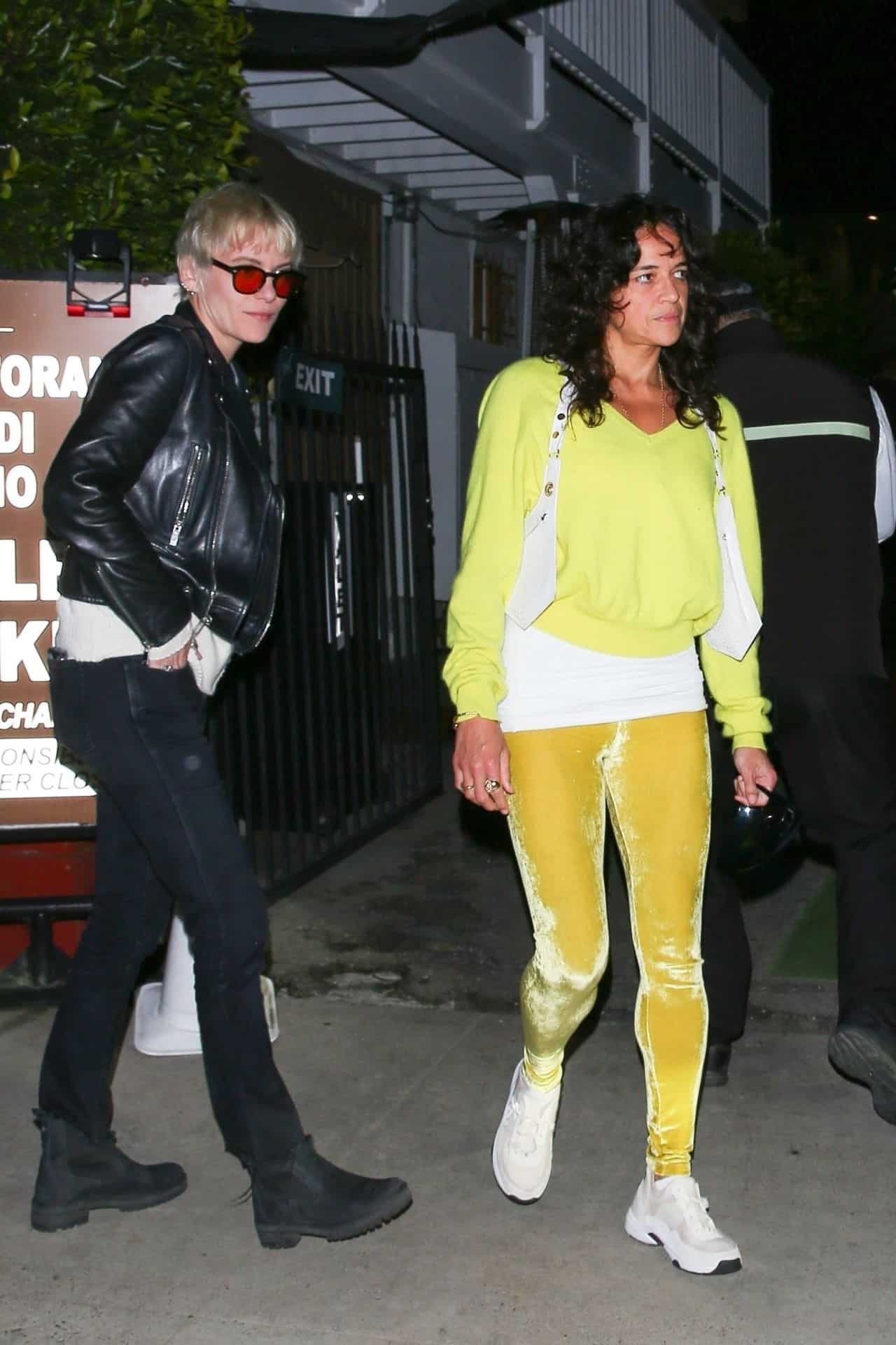 Michelle Rodriguez Arriving In Yellow For Dinner With Carmen Vandenberg At Giorgio Baldi In Santa Monica - June 13, 2024 - 1