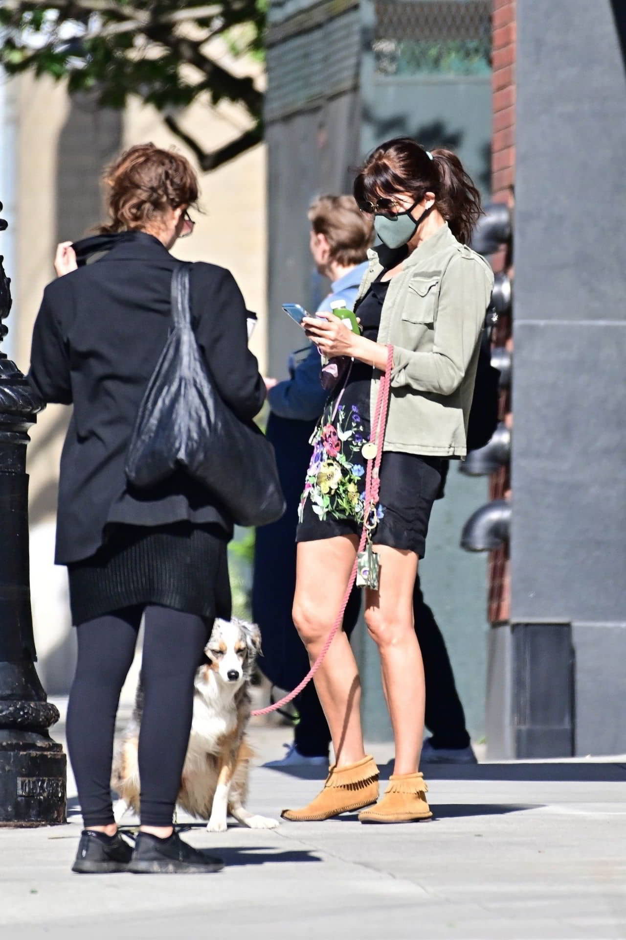 Helena Christensen in Chic Outfit Dog Walk in NYC, May 21, 2020 - 1