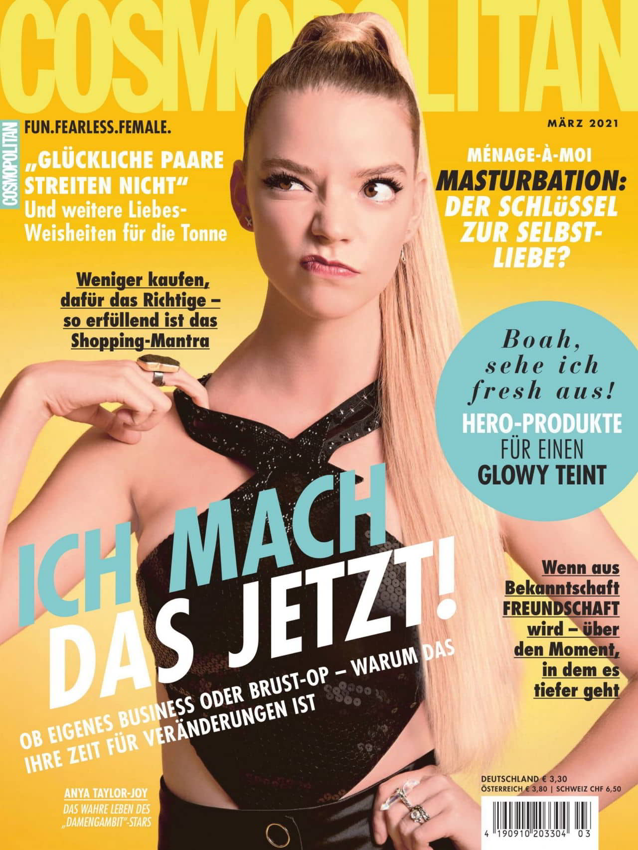 Anya Taylor-Joy in Cosmopolitan Germany - March 2021 Issue - 1