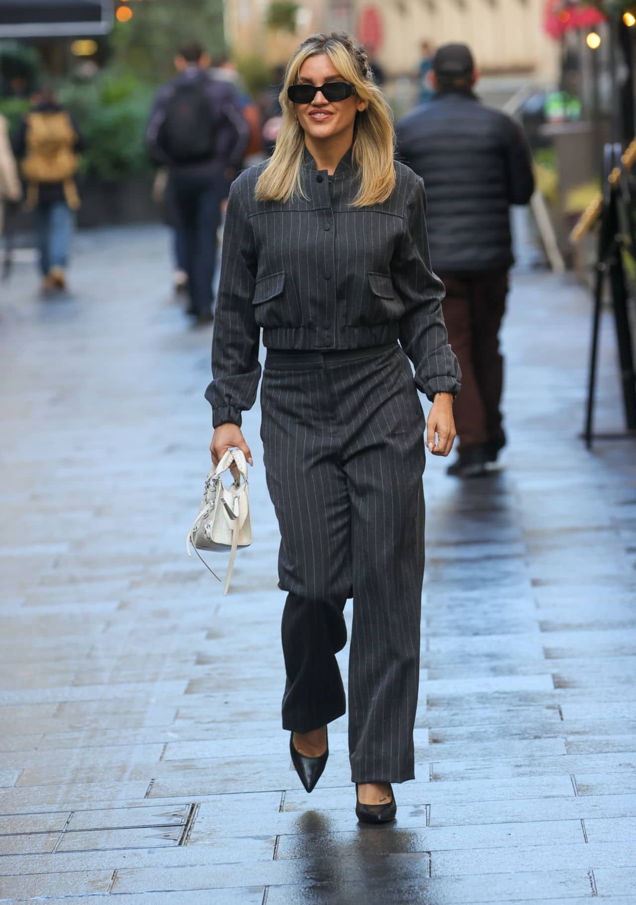 Ashley Roberts Wearing a Grey Trouser Set in London - November 9, 2023 - 1