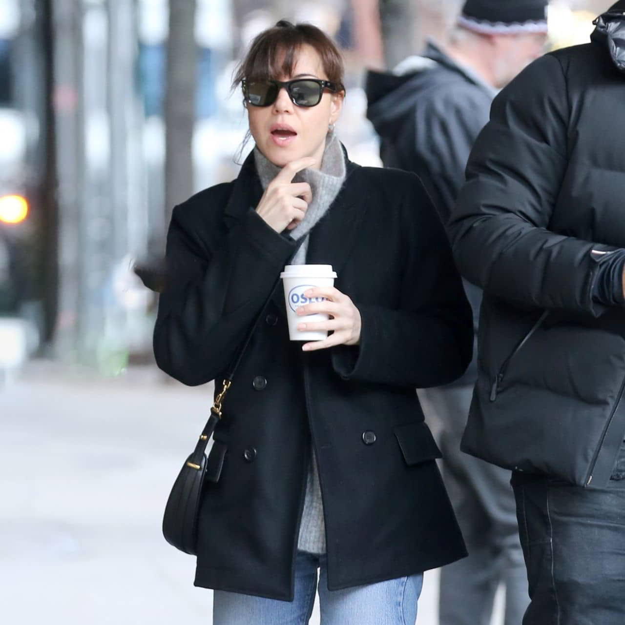 Aubrey Plaza Arrives for Her Matinee Performance of Danny and the Deep Blue Sea in NY - January 3, 2024 - 1