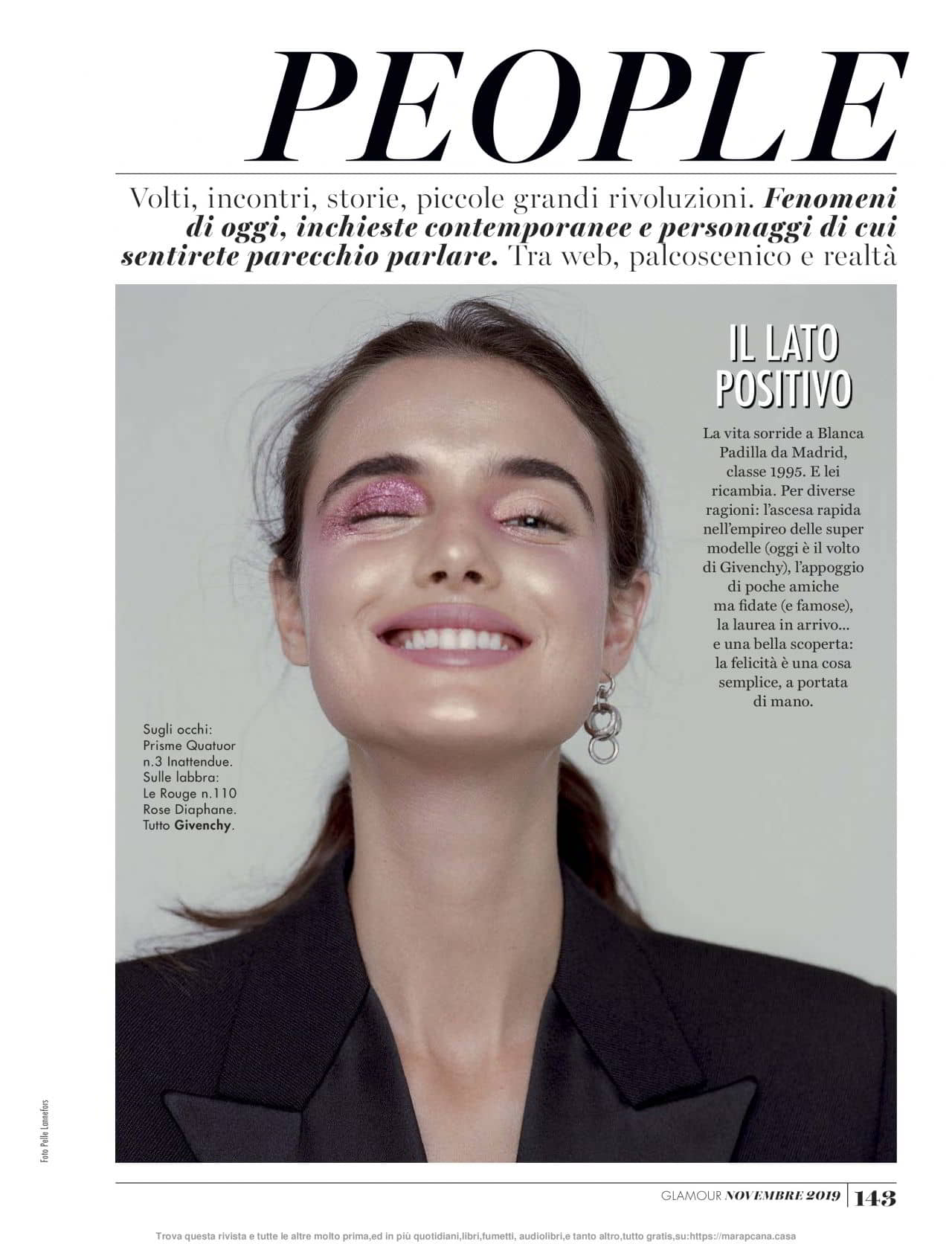 Blanca Padilla's Glamour Italy November 2019 Issue - 1