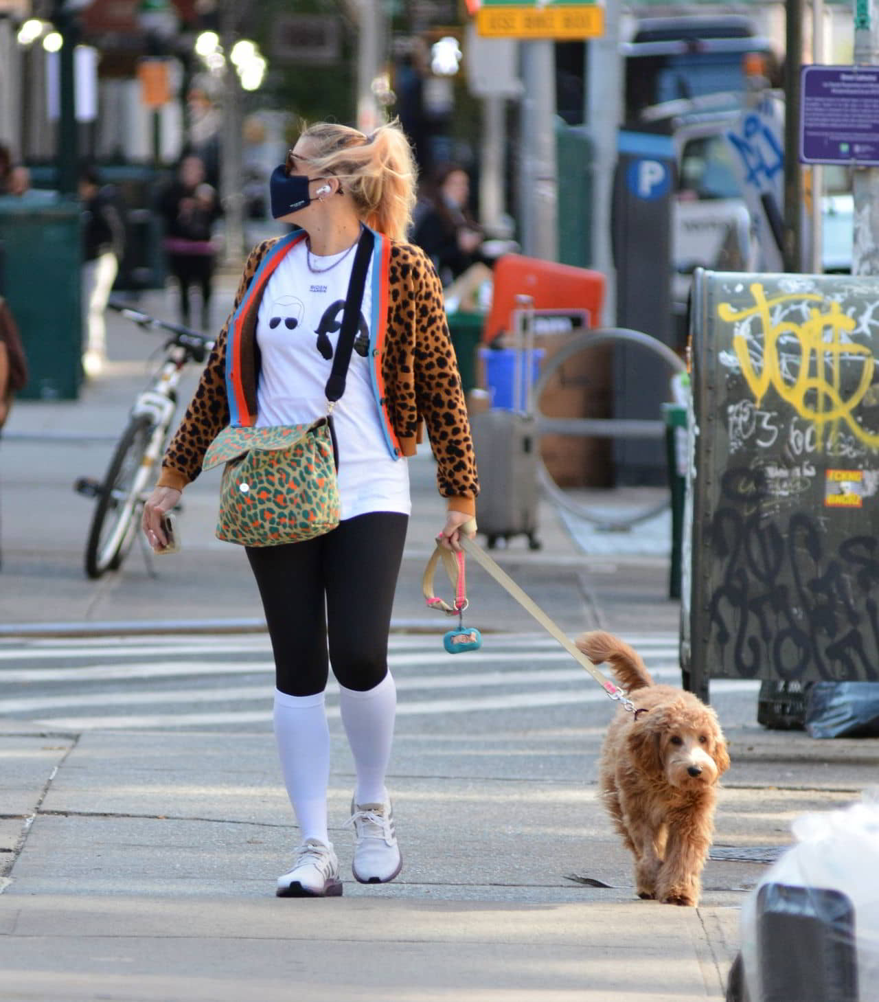 Busy Philipps’ Dog Walking in NYC, October 5, 2020