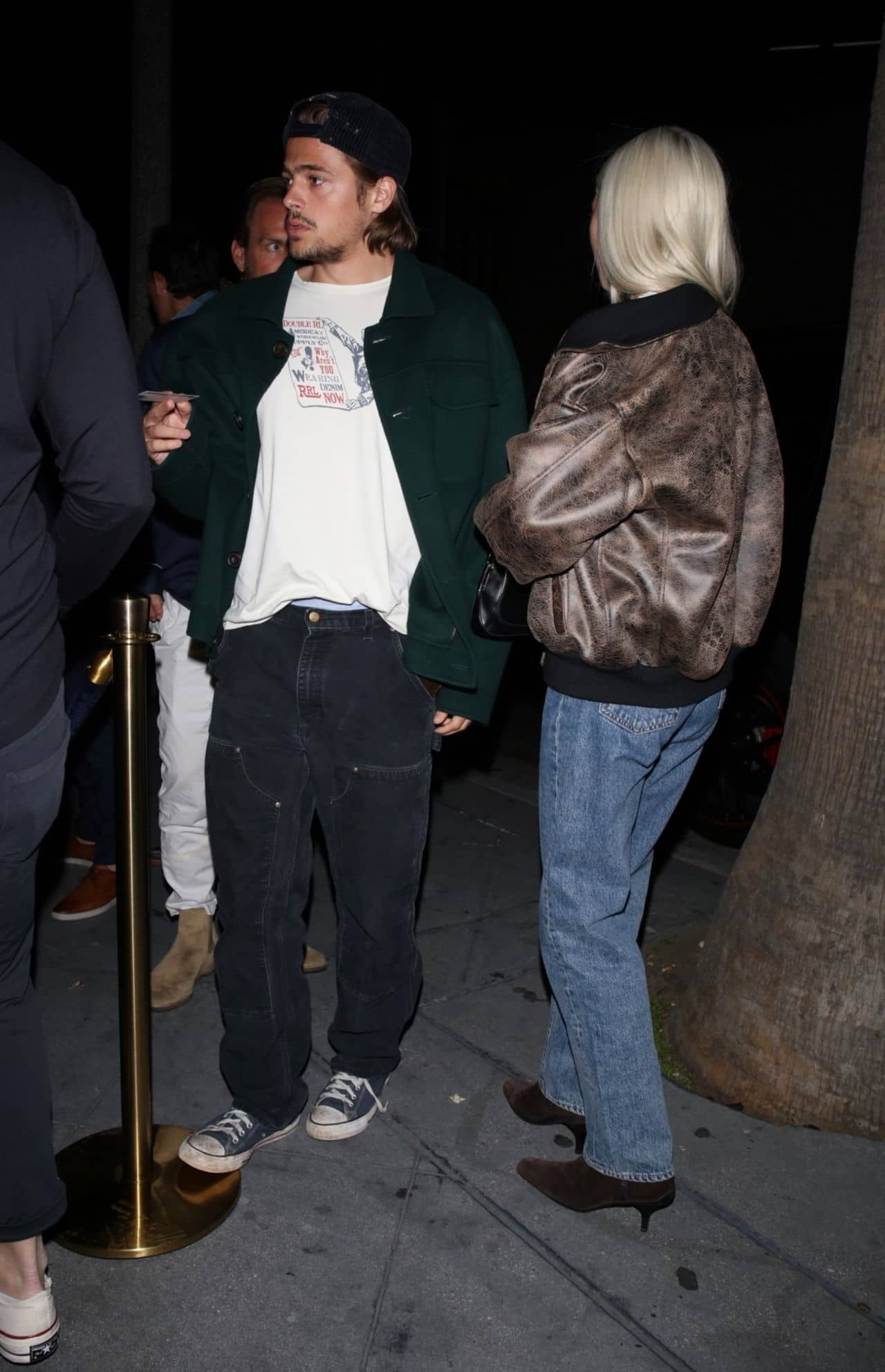 Delilah Hamlin Leaving Jason Strauss Birthday Bash with Henry Eikenberry at Le Fleur in West Hollywood, April 7, 2023 - 1