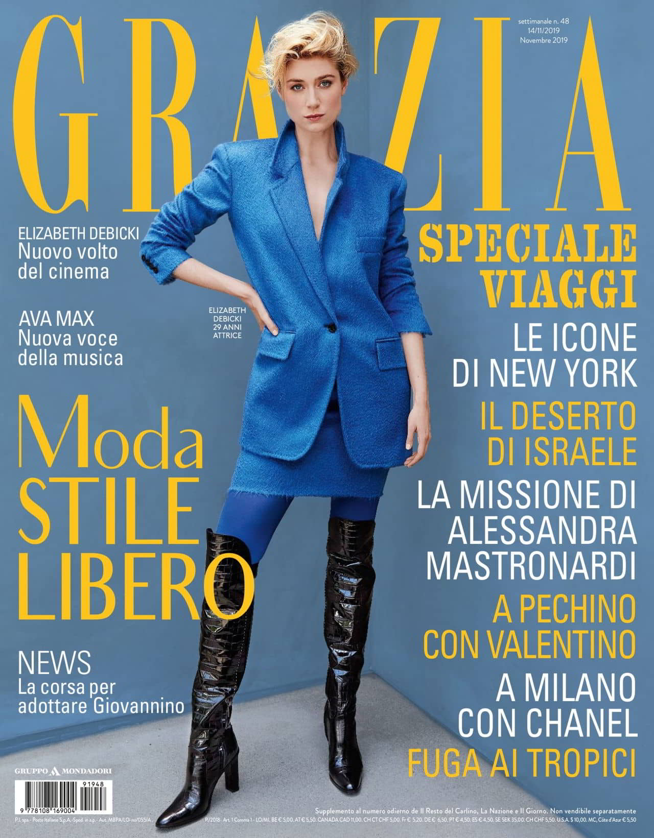 Elizabeth Debicki's Grazia Italy November 14, 2019 Issue - 1