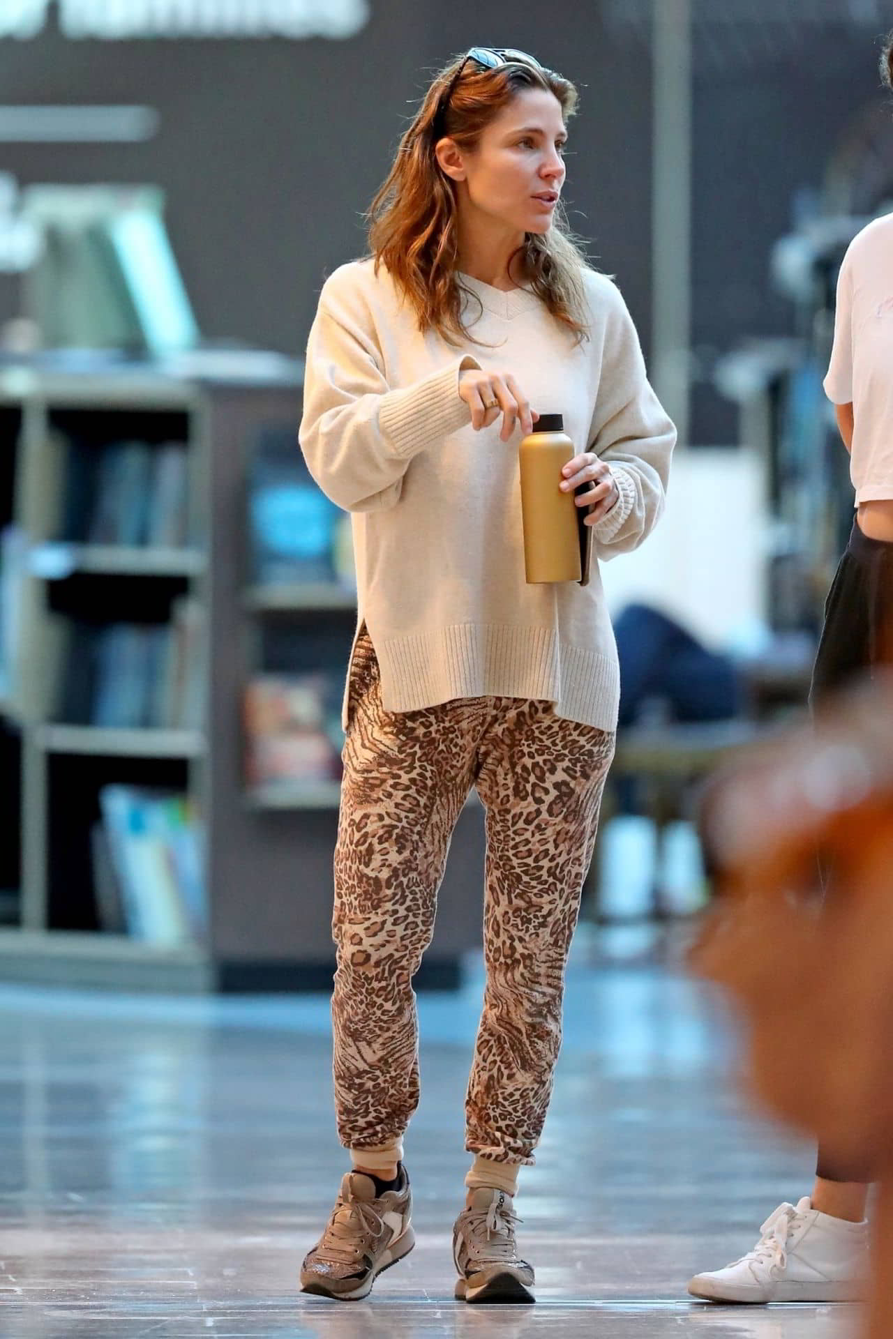 Elsa Pataky in Leopard Print Pants at Bondi Junction in Sydney, April 22, 2021 - 1