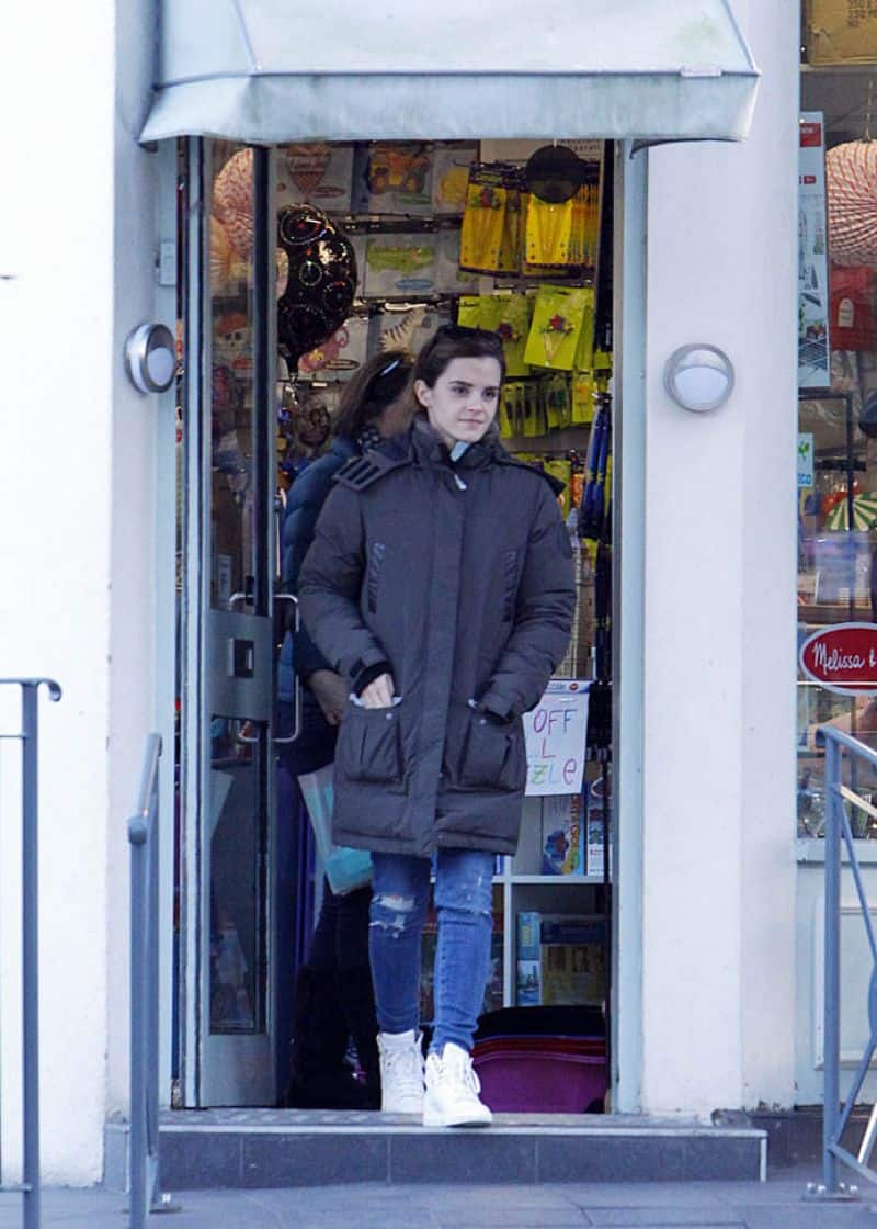 Emma Watson All Smiles Leaving Coffee Shop in London - 1