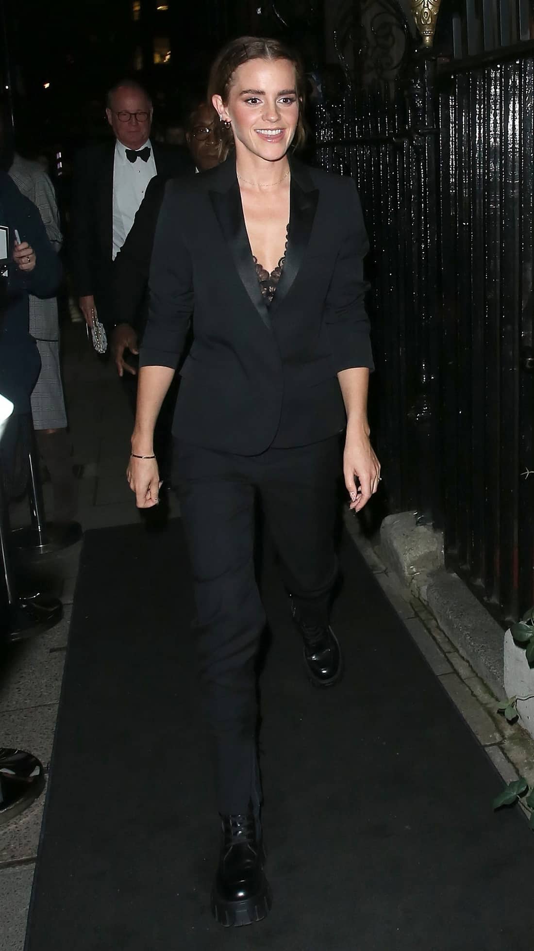 Emma Watson Dazzles in Pantsuit at British Vogue x Tiffany Party - 1