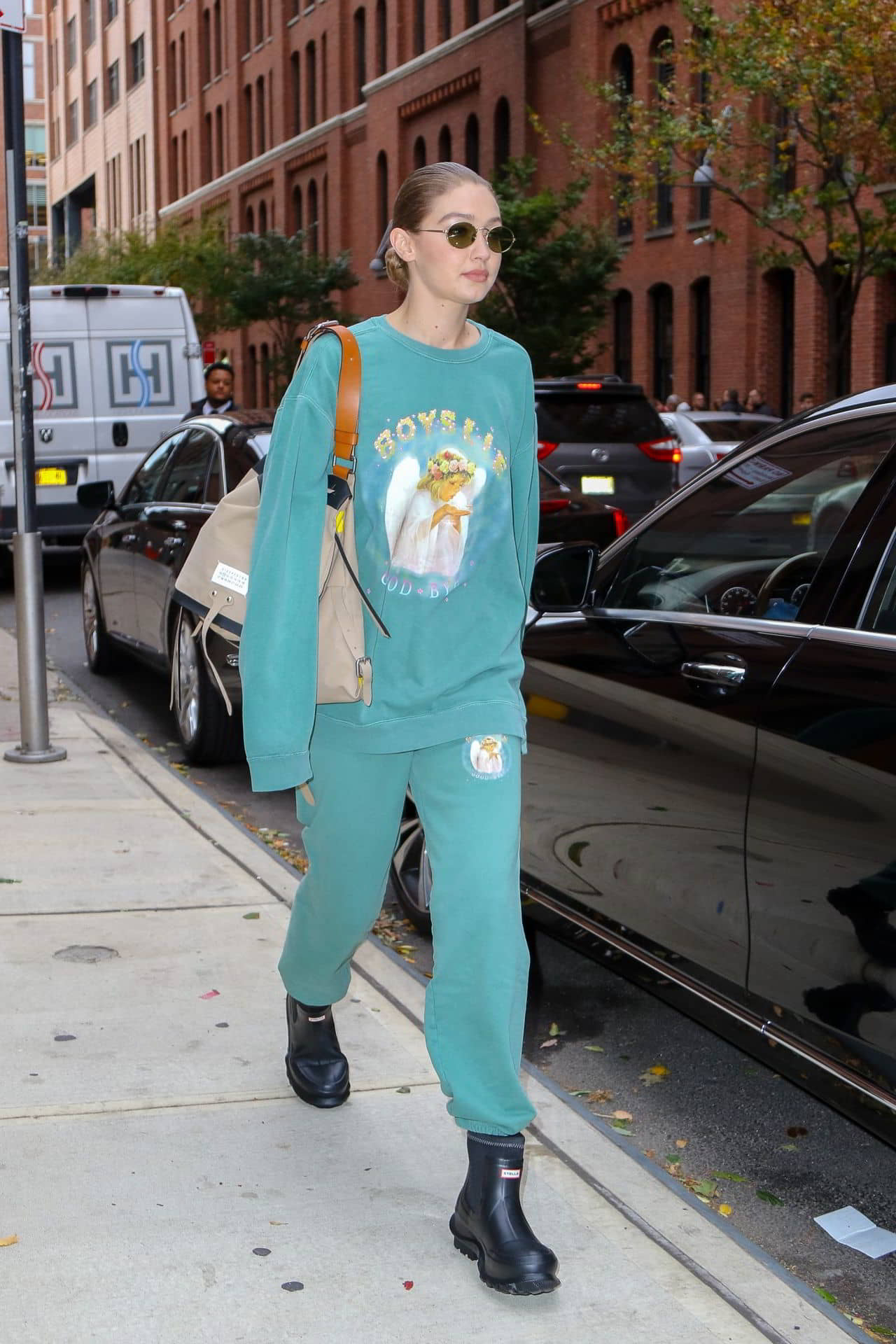 Gigi Hadid in a Sweatsuit in NYC, October 17, 2019 - 1