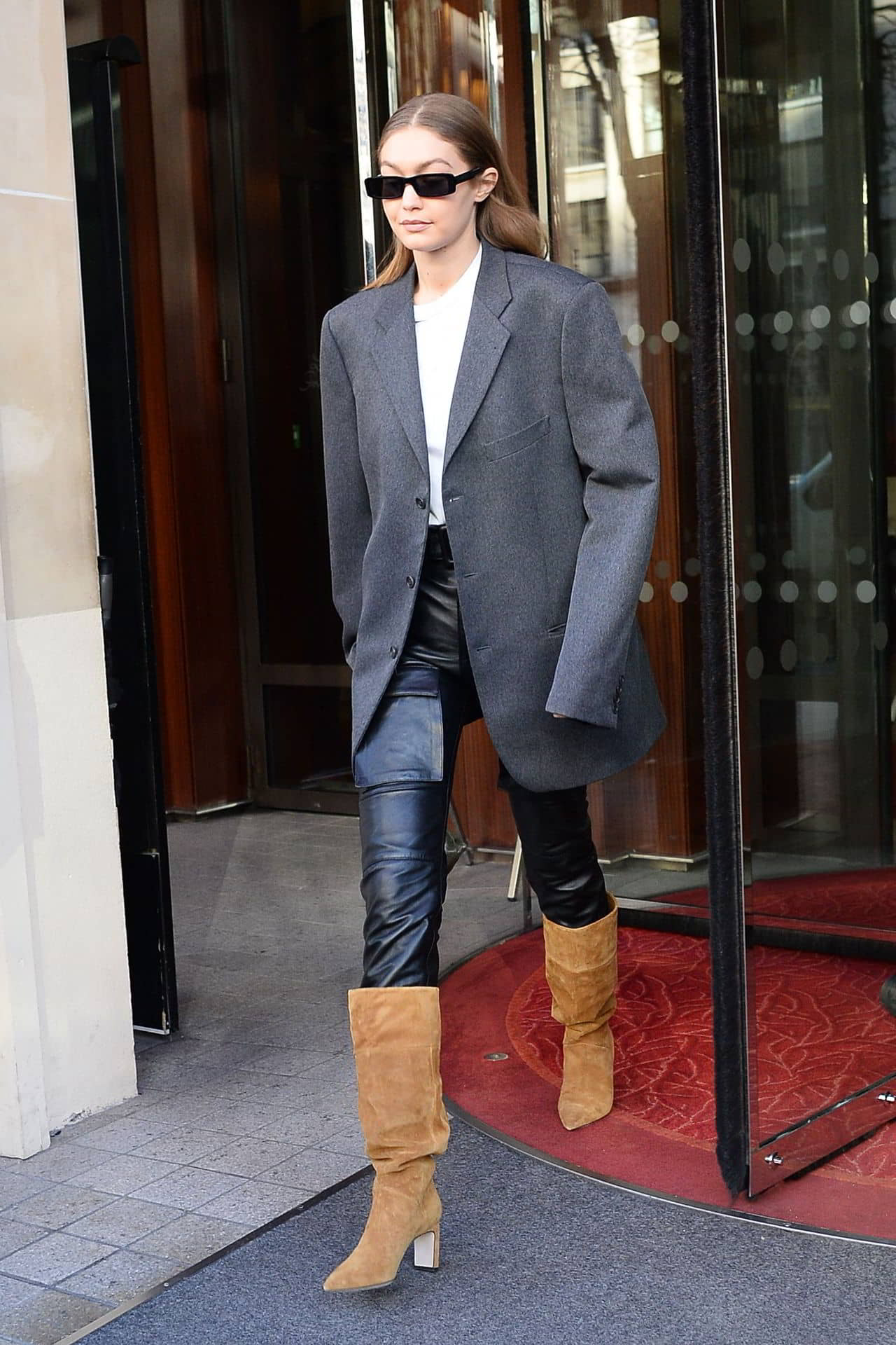 Gigi Hadid is Stylish Leaving The Royal Monceau Hotel in Paris, January 20, 2020 - 1