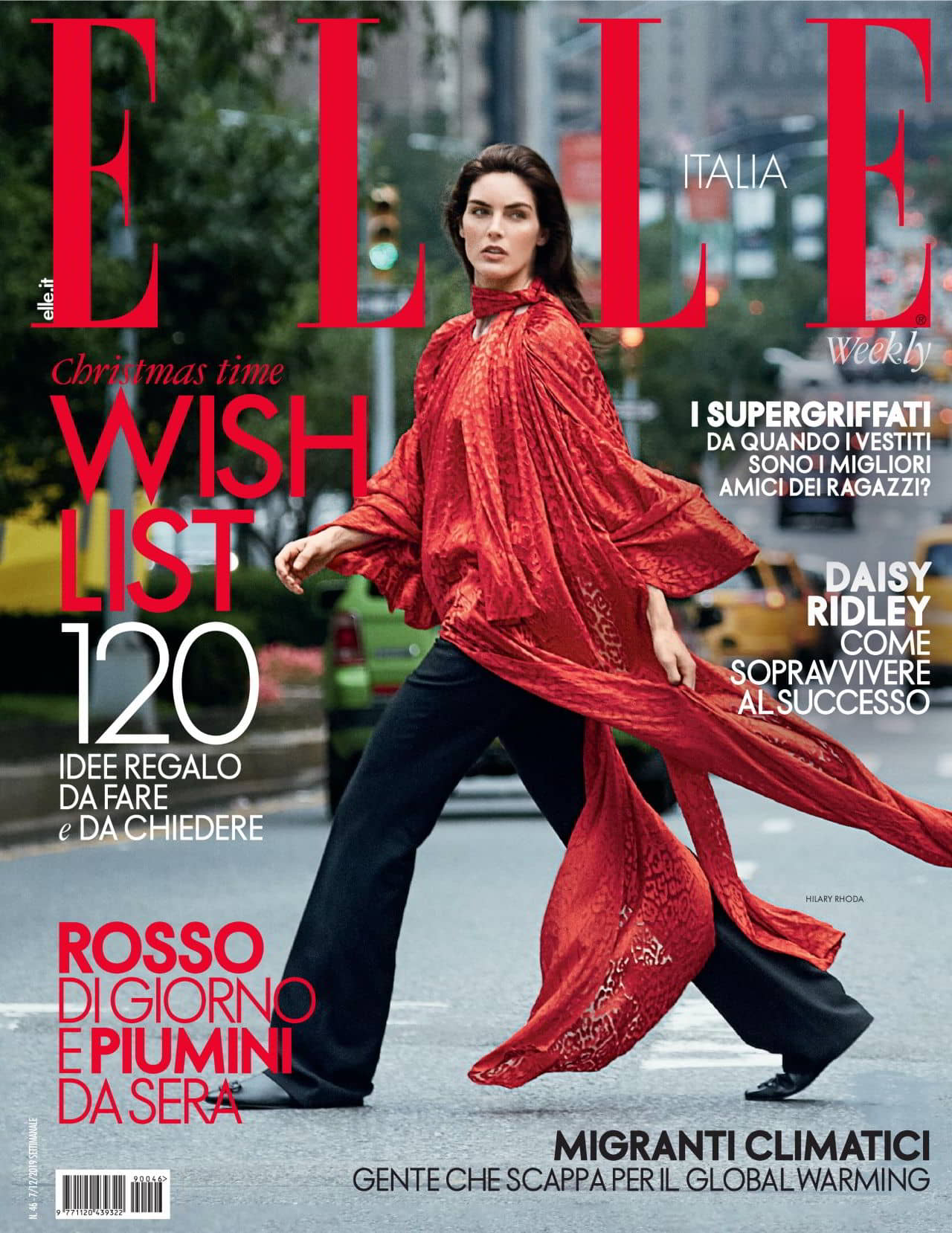 Hilary Rhoda for Elle Magazine Italy December 7, 2019 Issue - 1