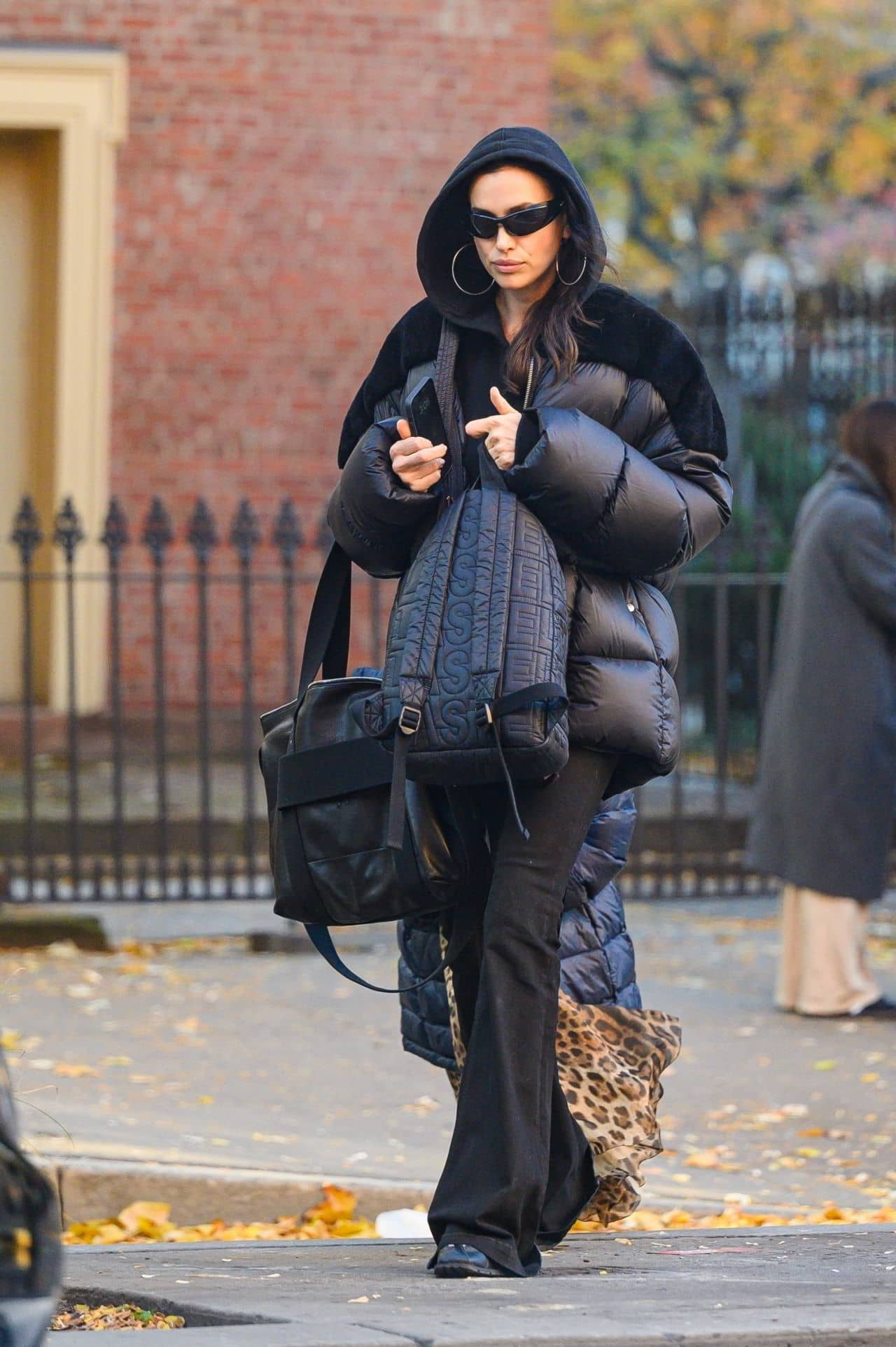 Irina Shayk in a Winter Jacket and Trousers in New York, November 14, 2023 - 1