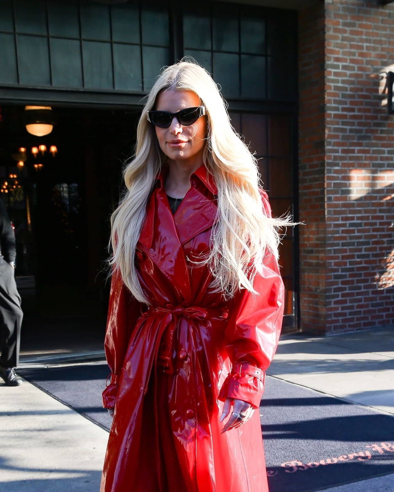 Jessica Simpson in Red at New York's Bowery Hotel, November 30, 2023 - 1