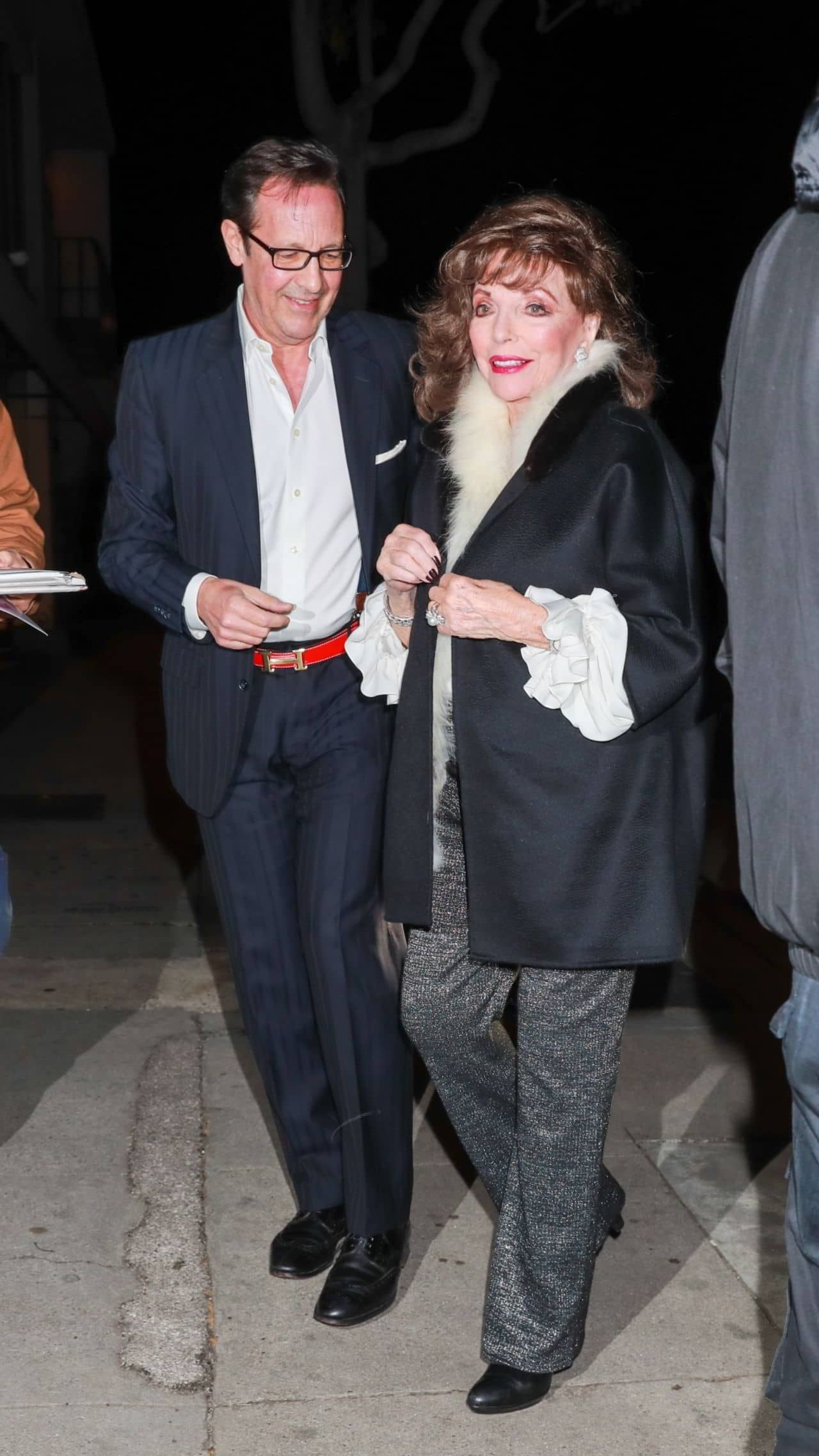 Joan Collins with Her Husband at Craig's in West Hollywood, January 20, 2023 - 1