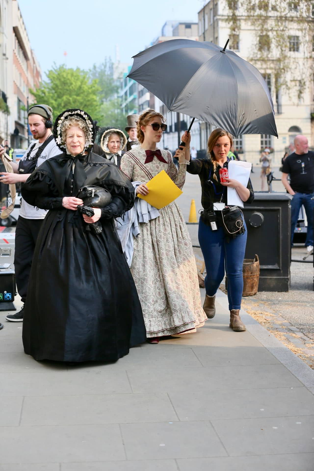 Kate Winslet and Saoirse Ronan on Ammonite Set in London, April 17, 2019 - 1