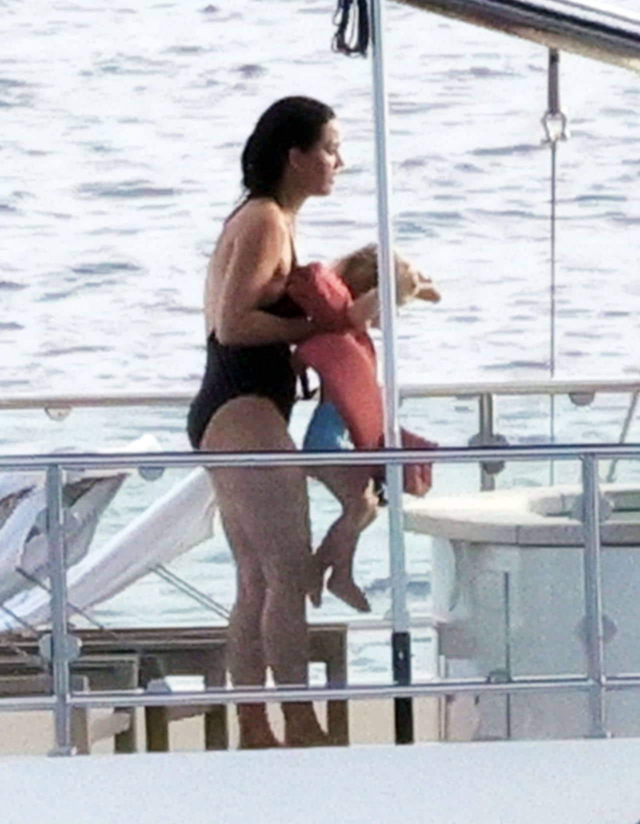 Katy Perry in a Black Swimsuit in Positano, August 23, 2022 - 1