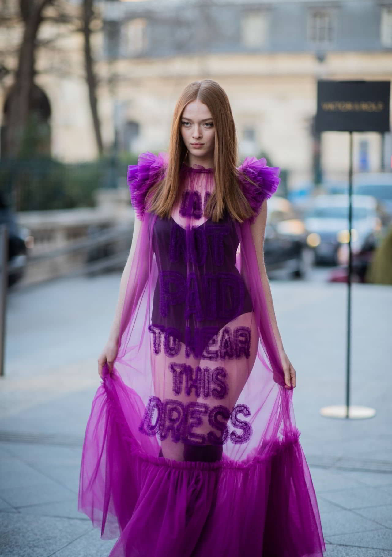 Larsen Thompson Outside Viktor & Rolf Fashion Show in Paris, January 22, 2020 - 1