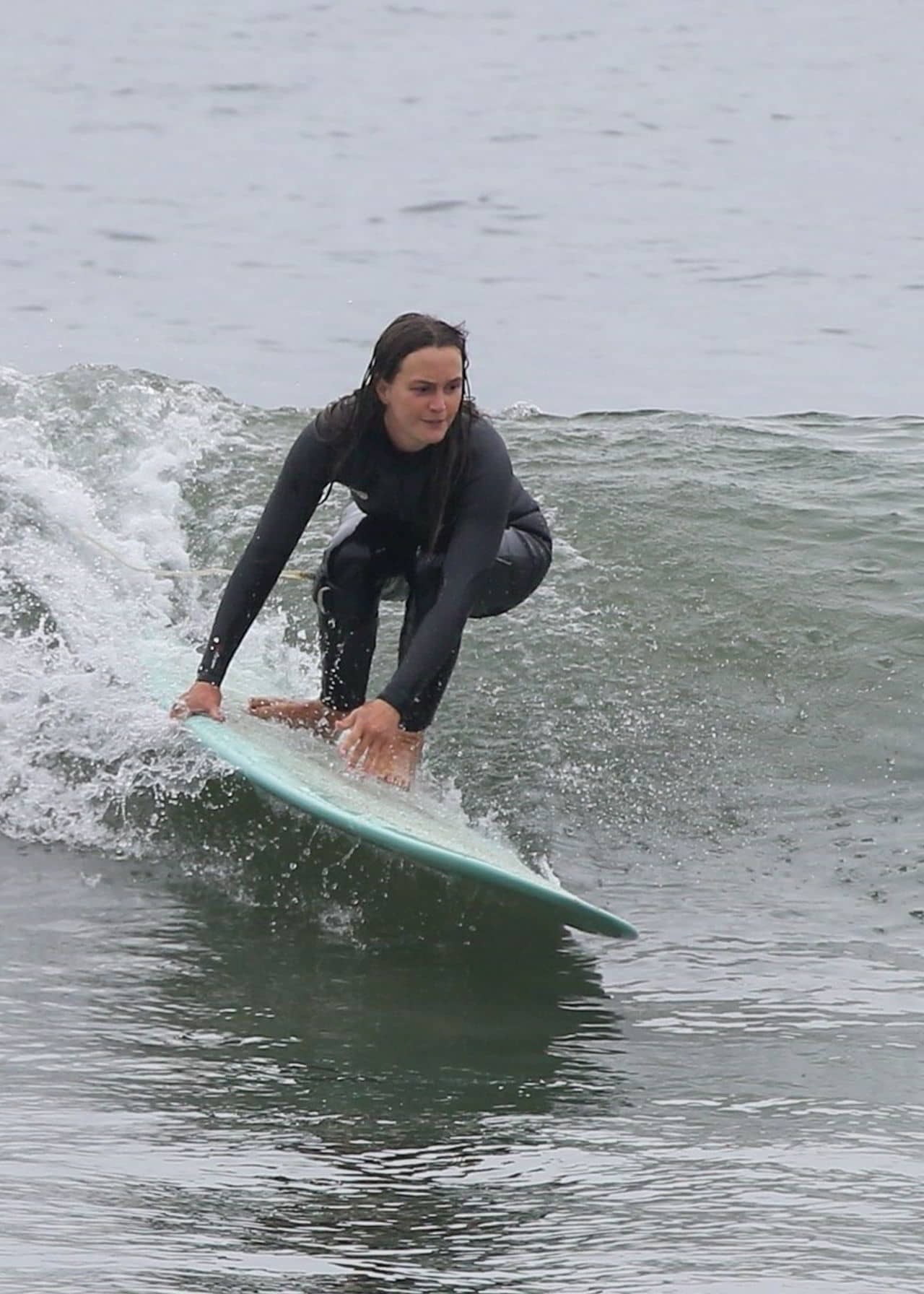 Leighton Meester's Solo Surf Session Off the Coast of Santa Monica, July 16, 2022 - 1