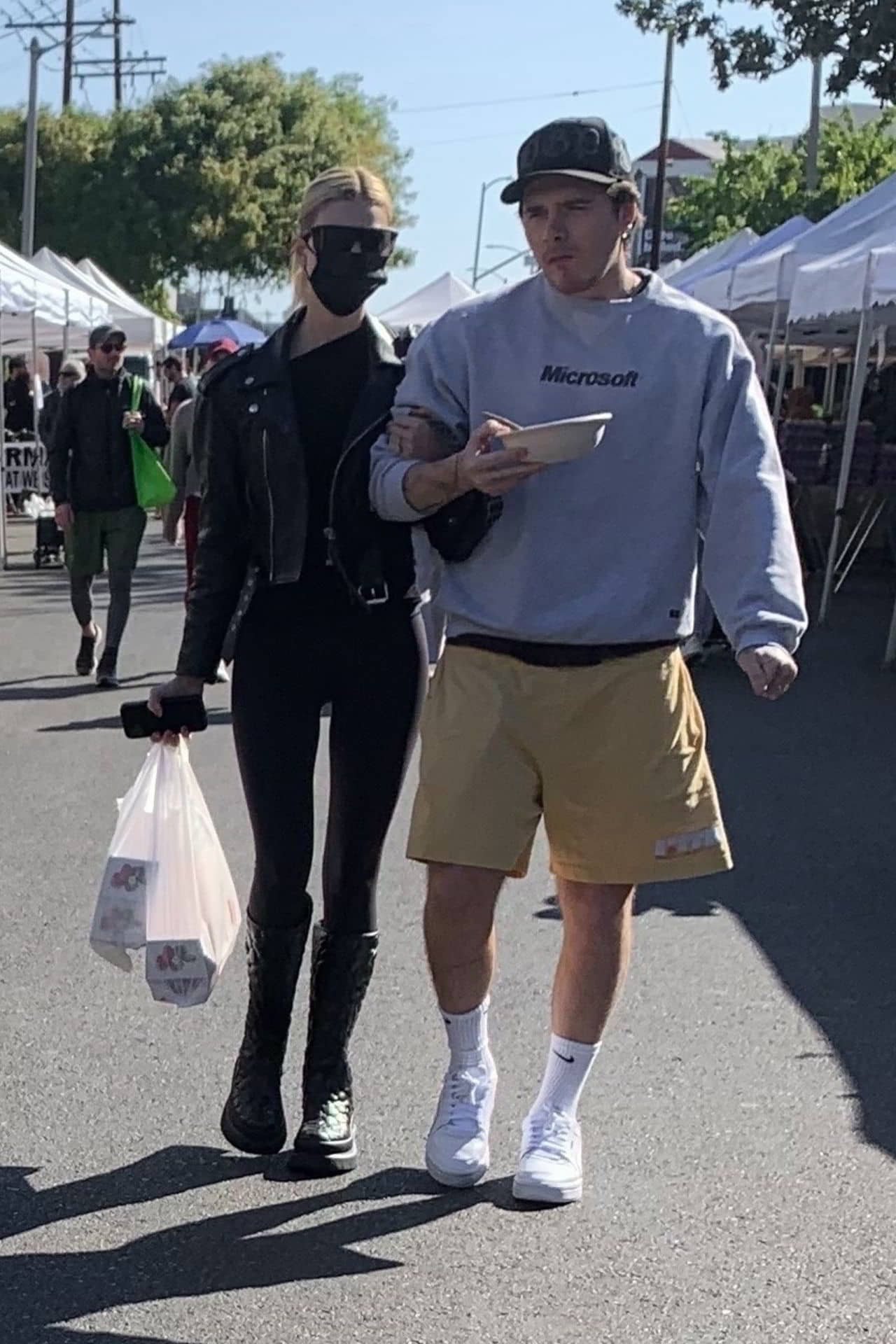 Nicola Peltz and Brooklyn Beckham at The West Hollywood Farmers Market, March 6, 2022