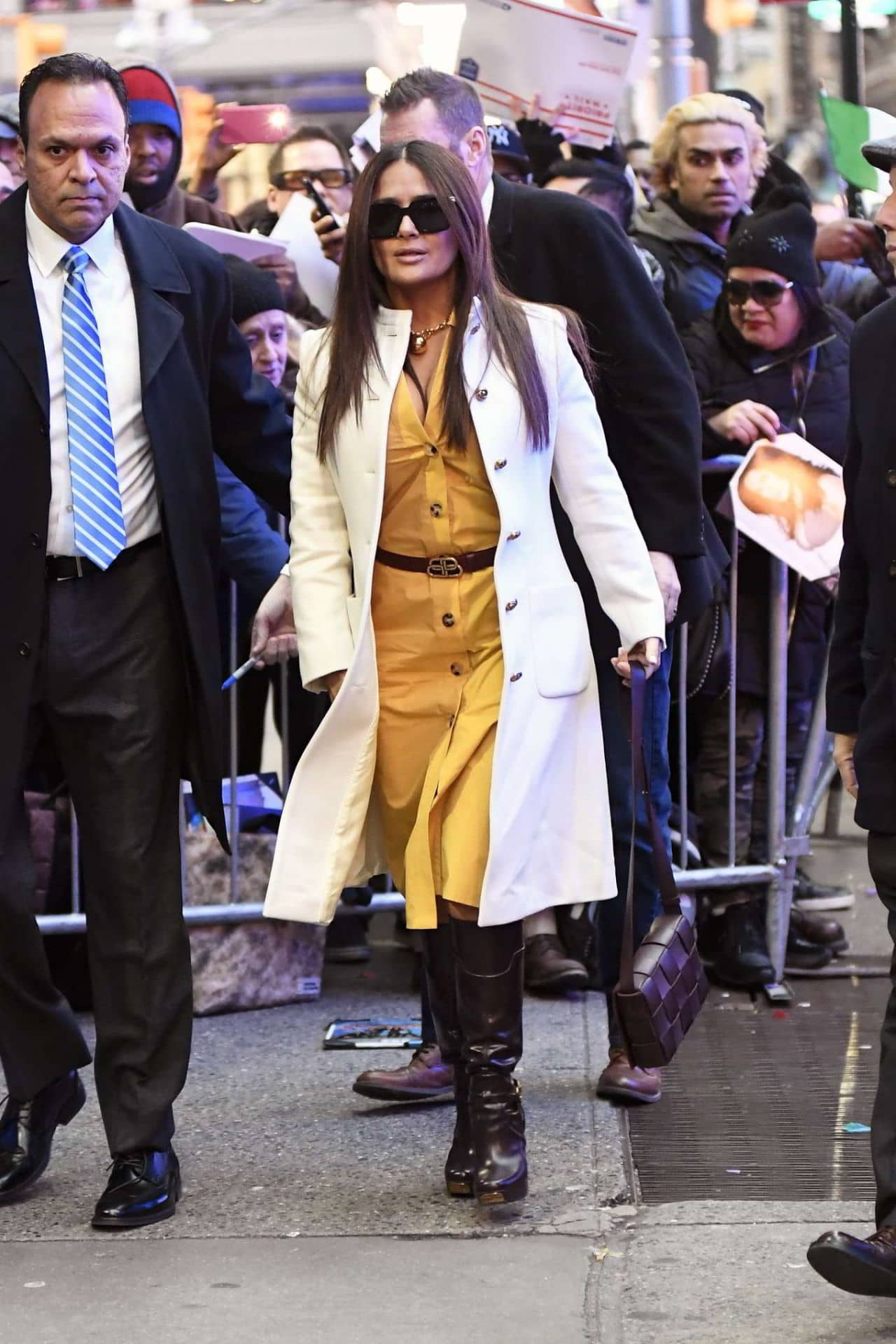 Salma Hayek Arriving at GMA Studios in NYC, January 7, 2020 - 1