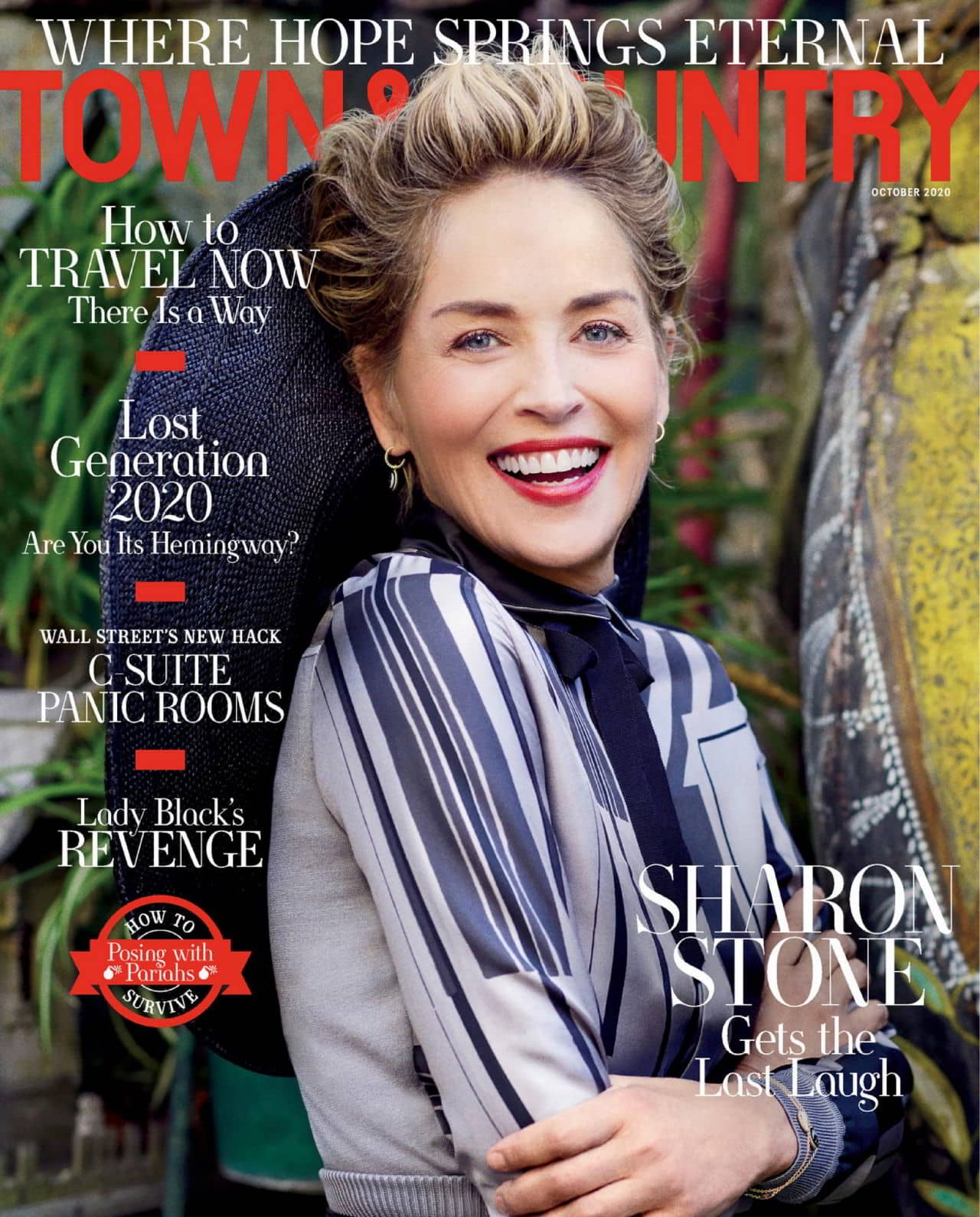 Sharon Stone for Town & Country October 2020 Issue - 1