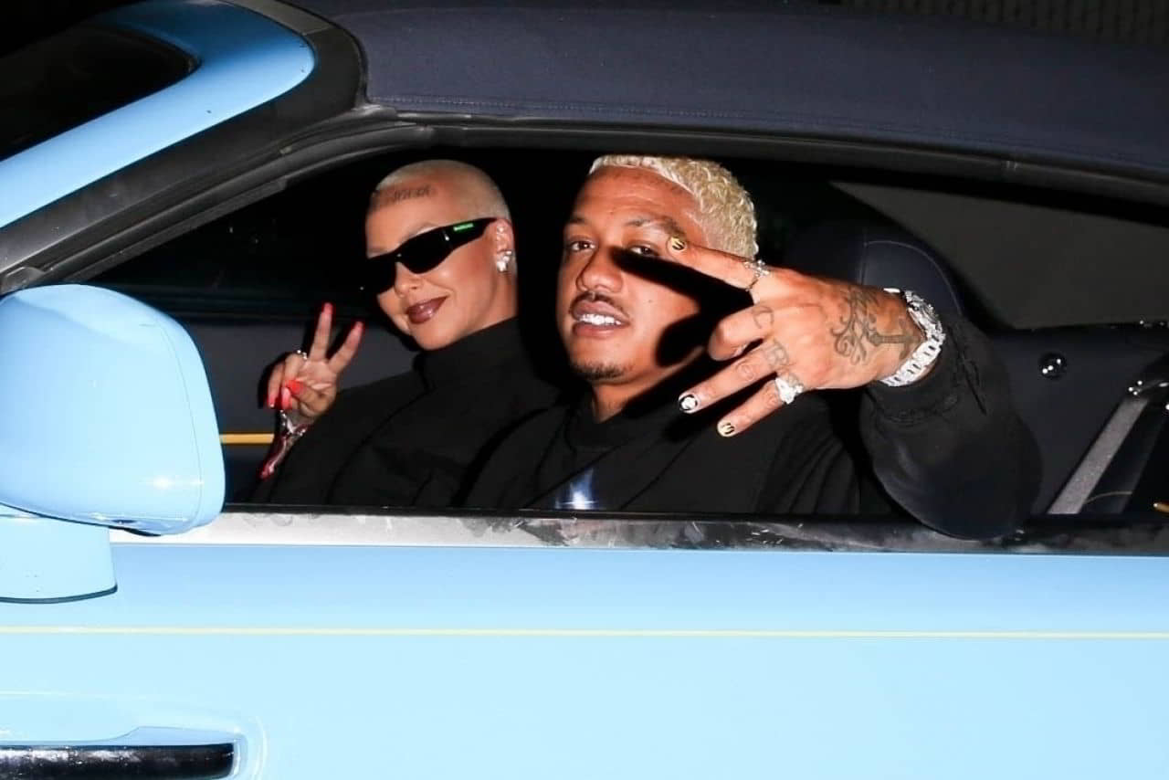 Amber Rose and Alexander 'AE' Edwards Night Out in Culver City - June 24, 2022 - 1