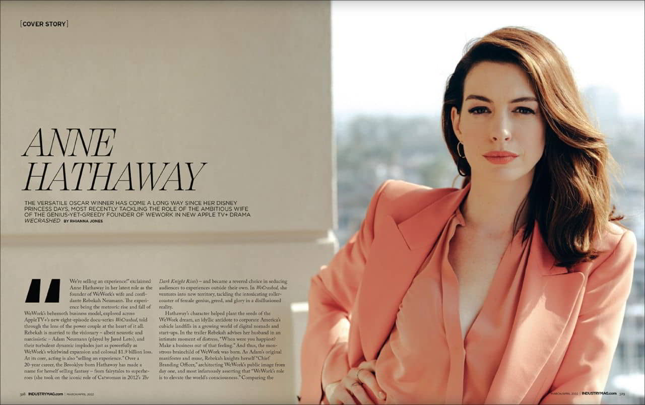 Anne Hathaway in Industry Magazine - New Jersey March-April 2022 Issue - 1