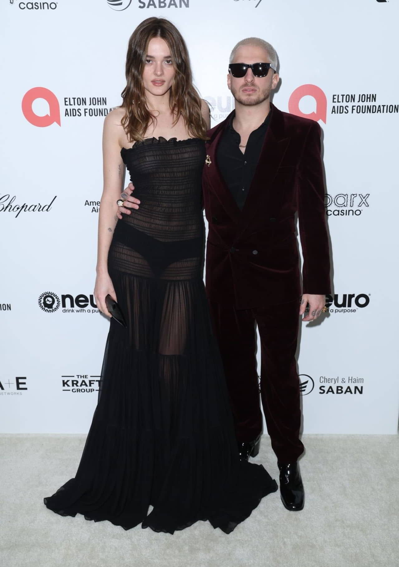 Charlotte Lawrence at Elton John AIDS Foundation’s Oscars 2023 Viewing Party