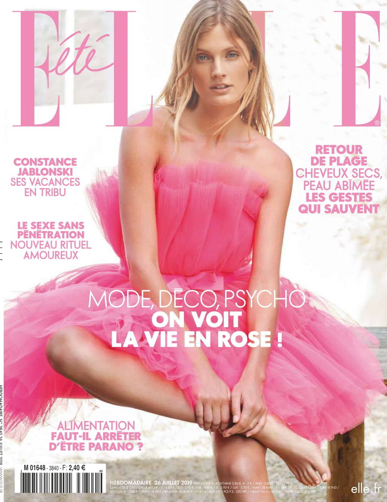 Constance Jablonski's Elle France July 2019 Issue - 1