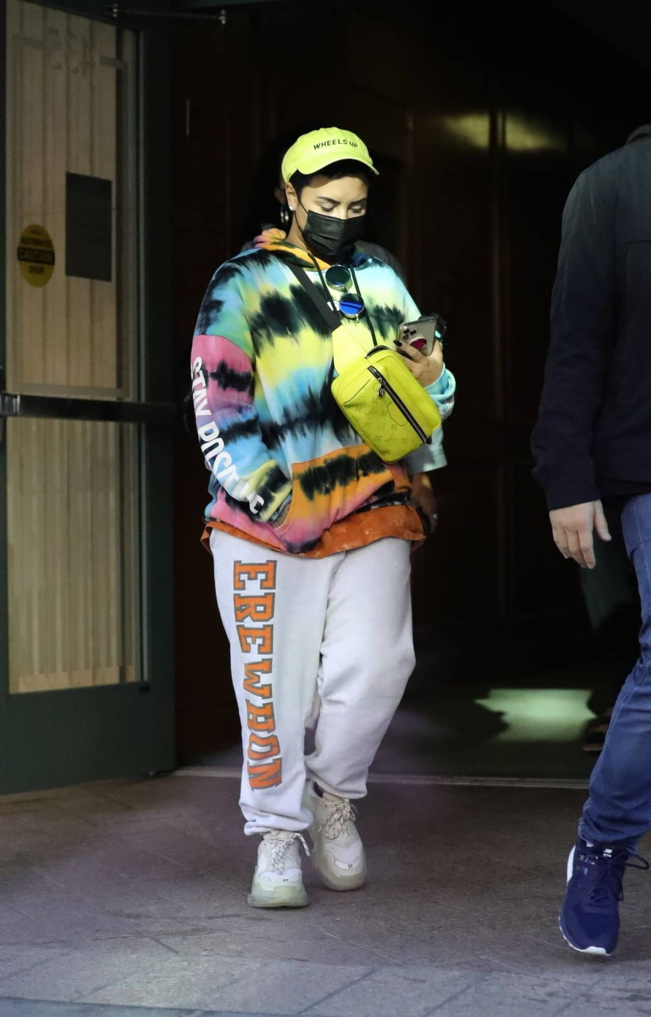 Demi Lovato's Colorful Tie Dye Hoodie in Beverly Hills, March 31, 2021 - 1