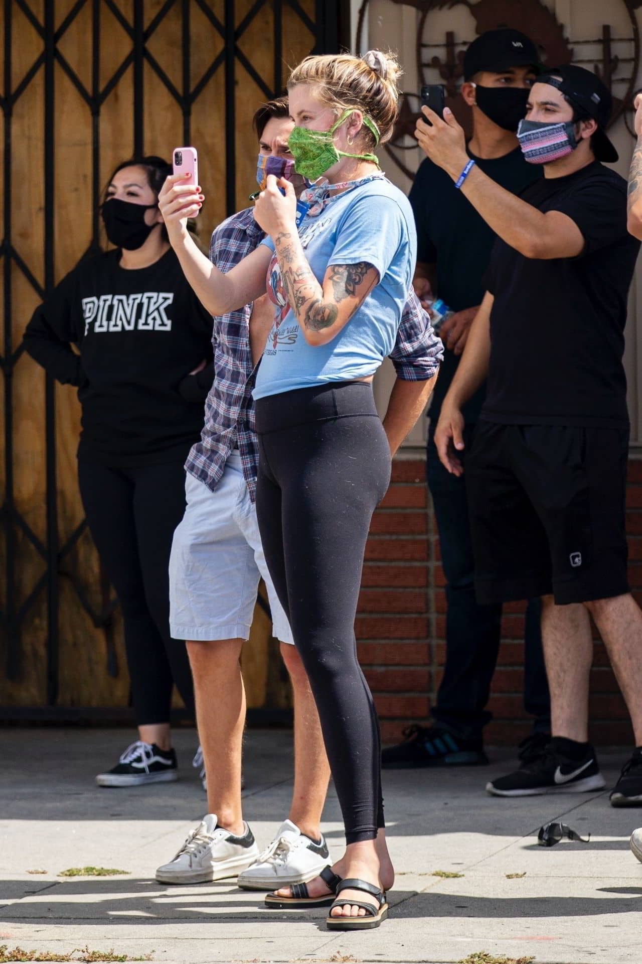 Ireland Baldwin at Protest in Van Nuys, June 1, 2020 - 1