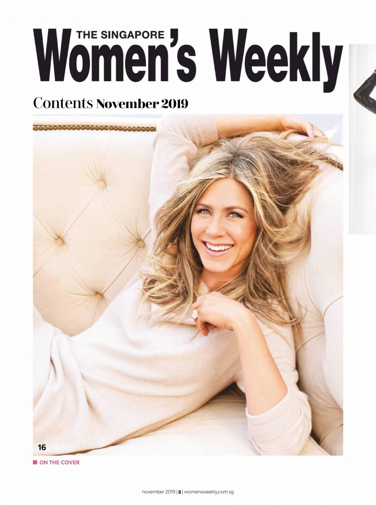 Jennifer Aniston for The Singapore Women's Weekly November 2019 Issue - 1