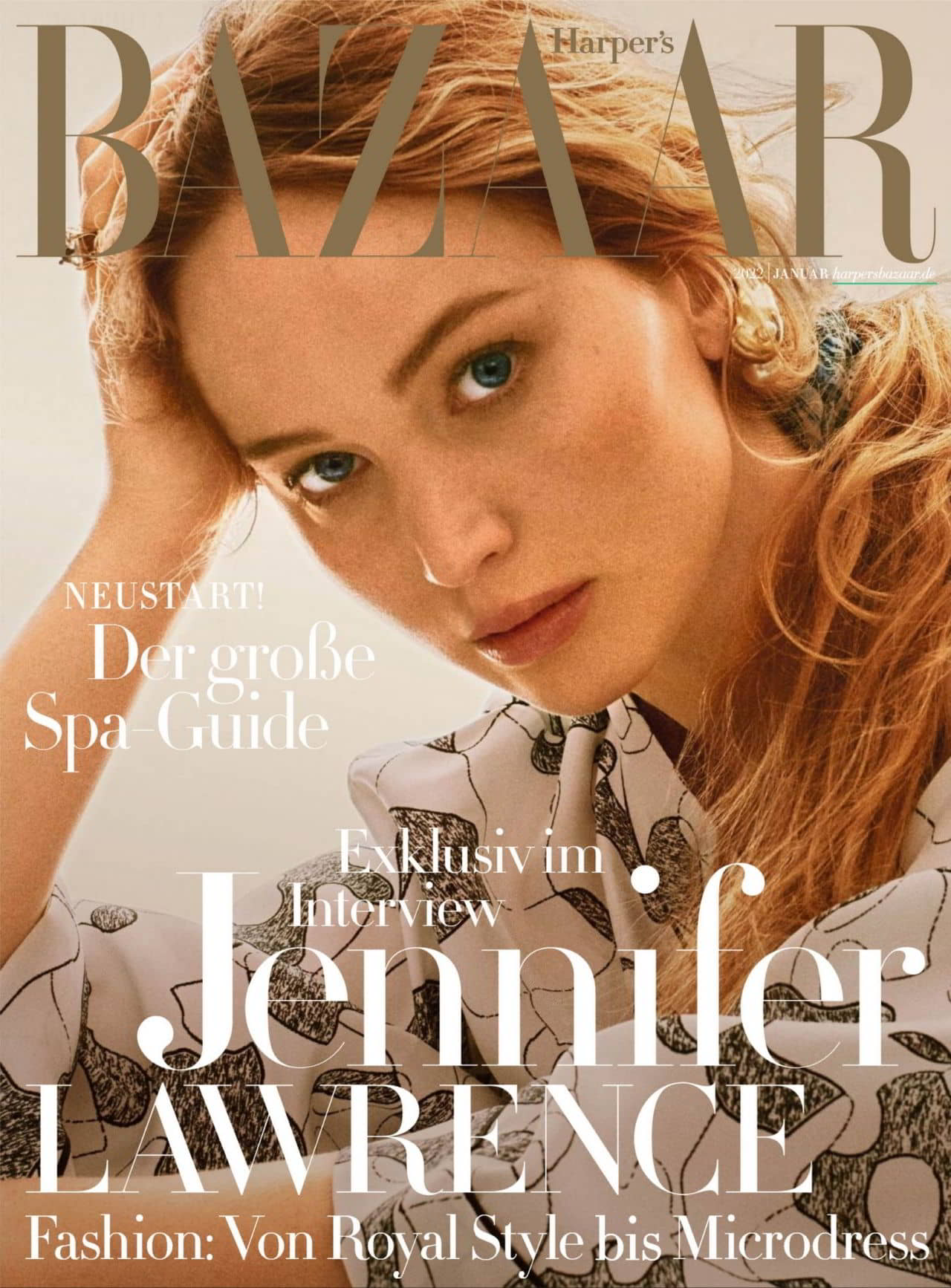 Jennifer Lawrence for Harper's Bazaar Germany January 2022 Issue - 1