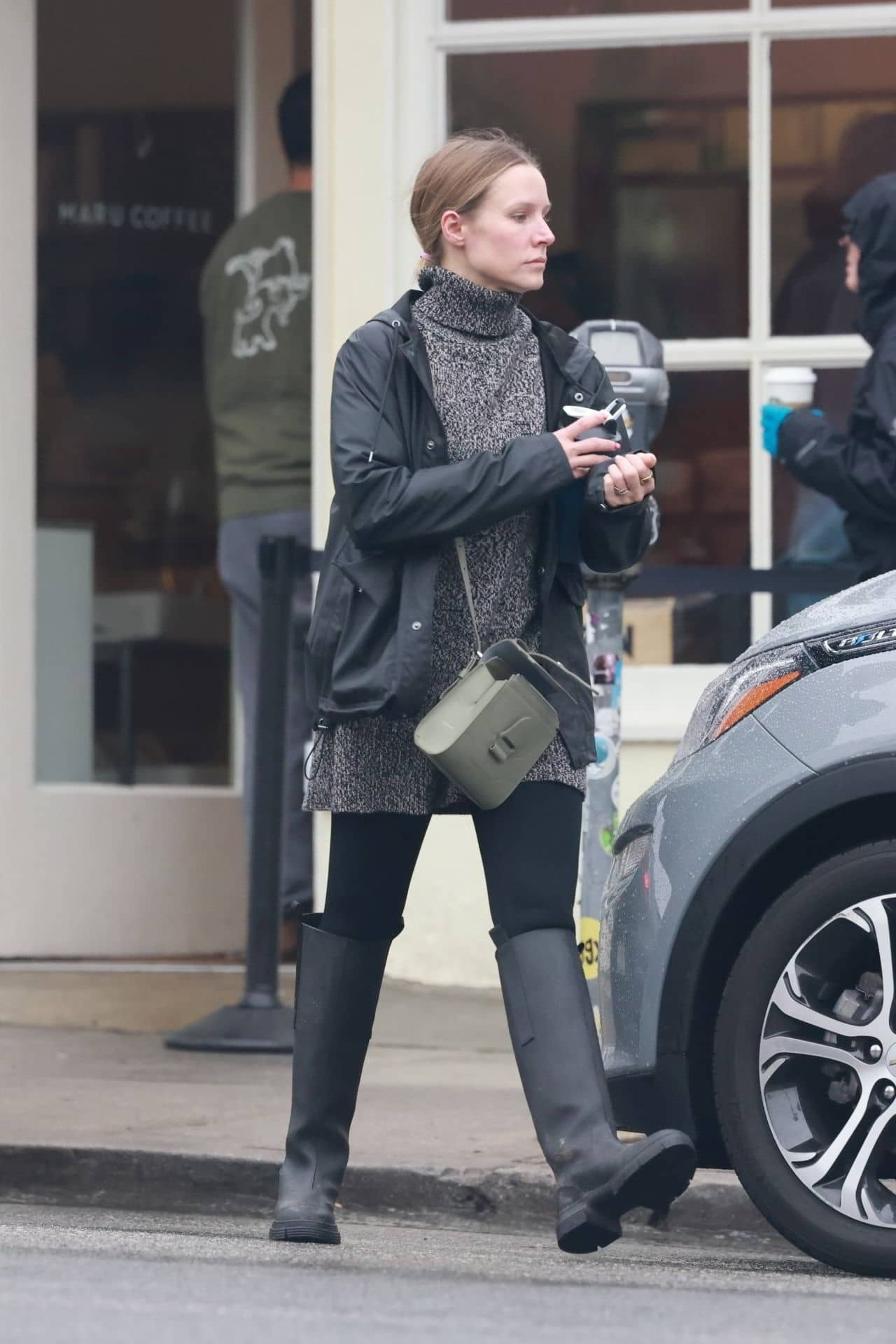 Kristen Bell in a Leather Jacket and Boots in Los Feliz, January 9, 2023 - 1