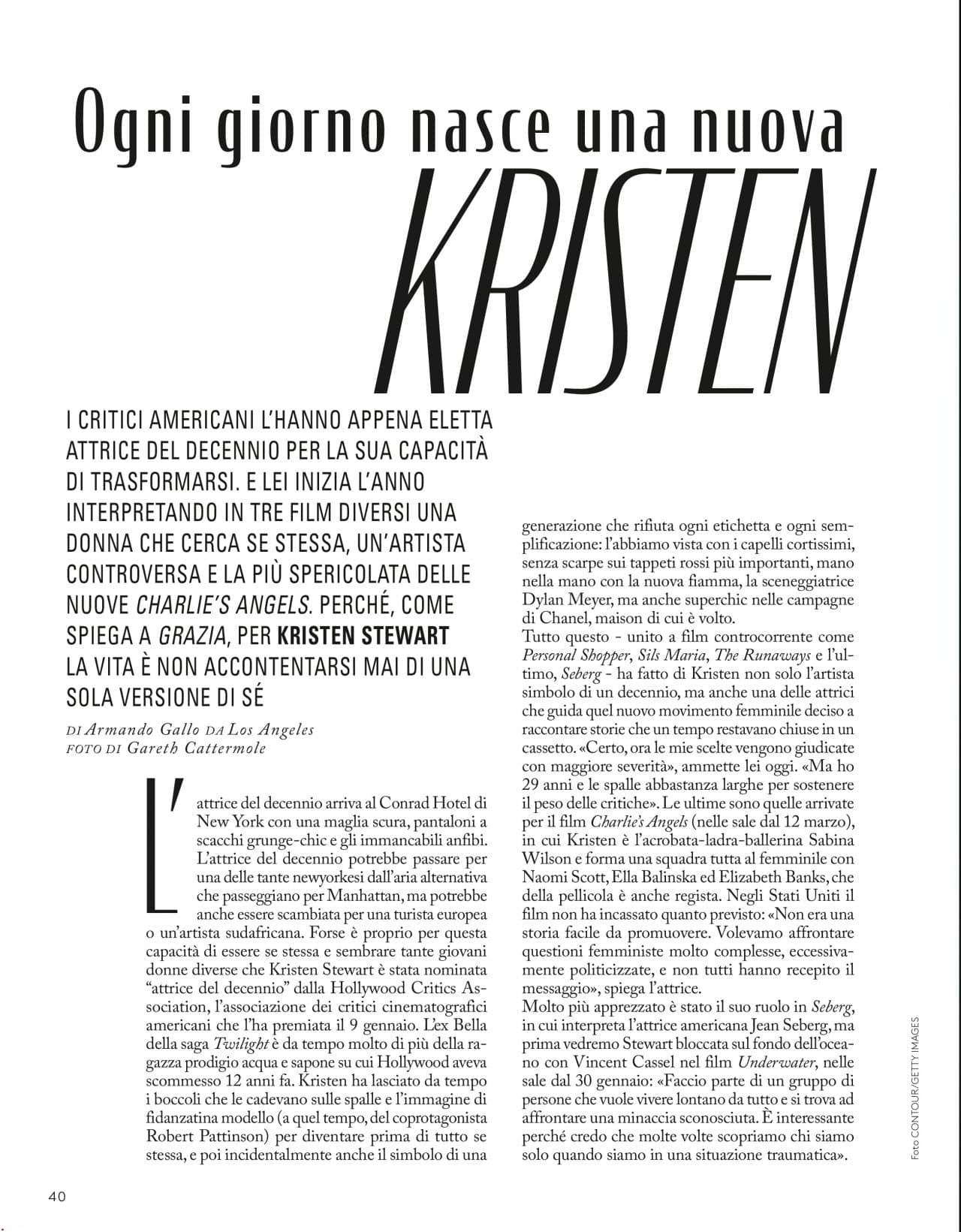 Kristen Stewart for Grazia Italia January 9, 2020 Issue - 1