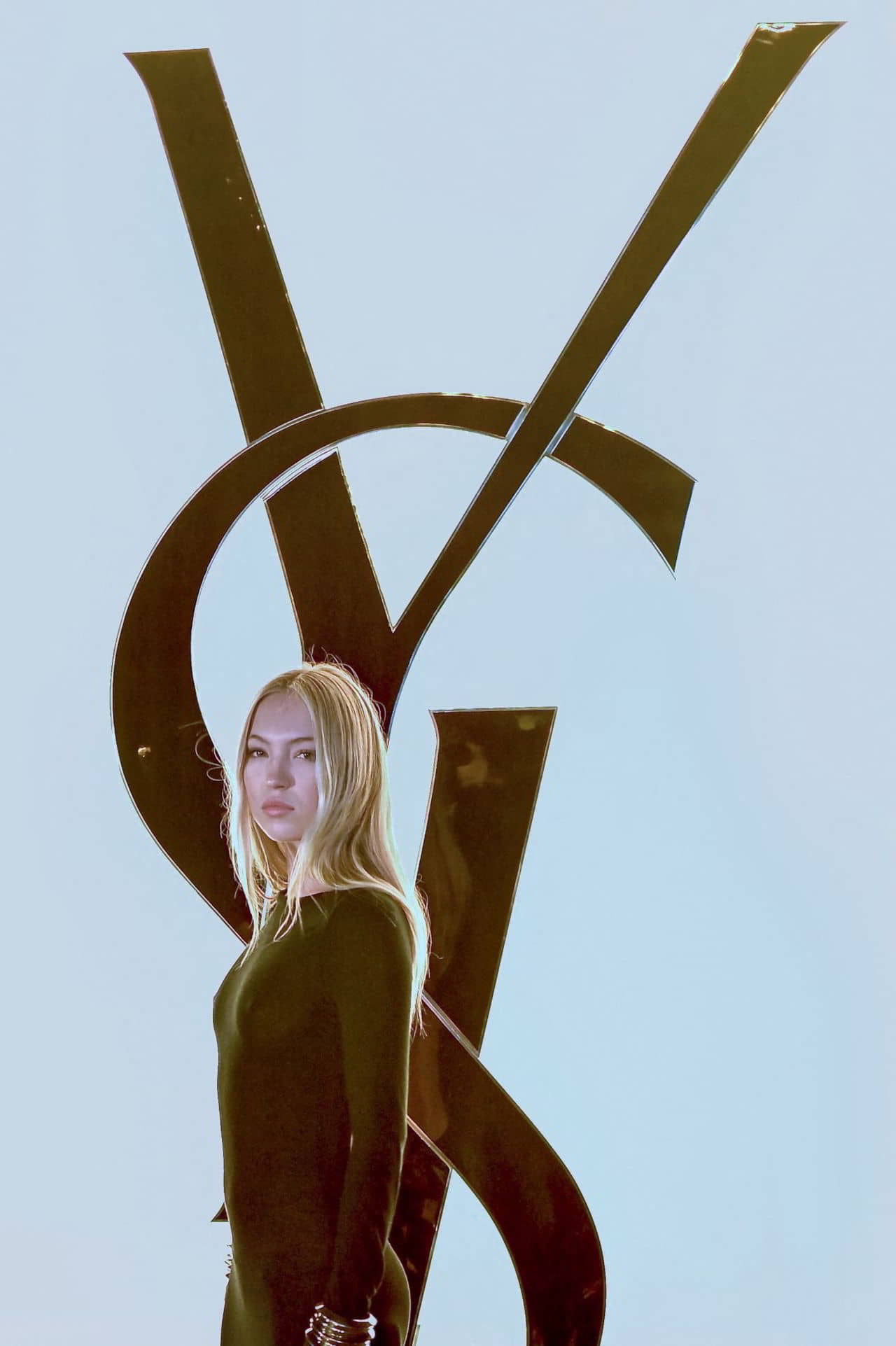 Lila Grace Moss at YSL Show during Paris Fashion Week, February 27, 2024 - 1