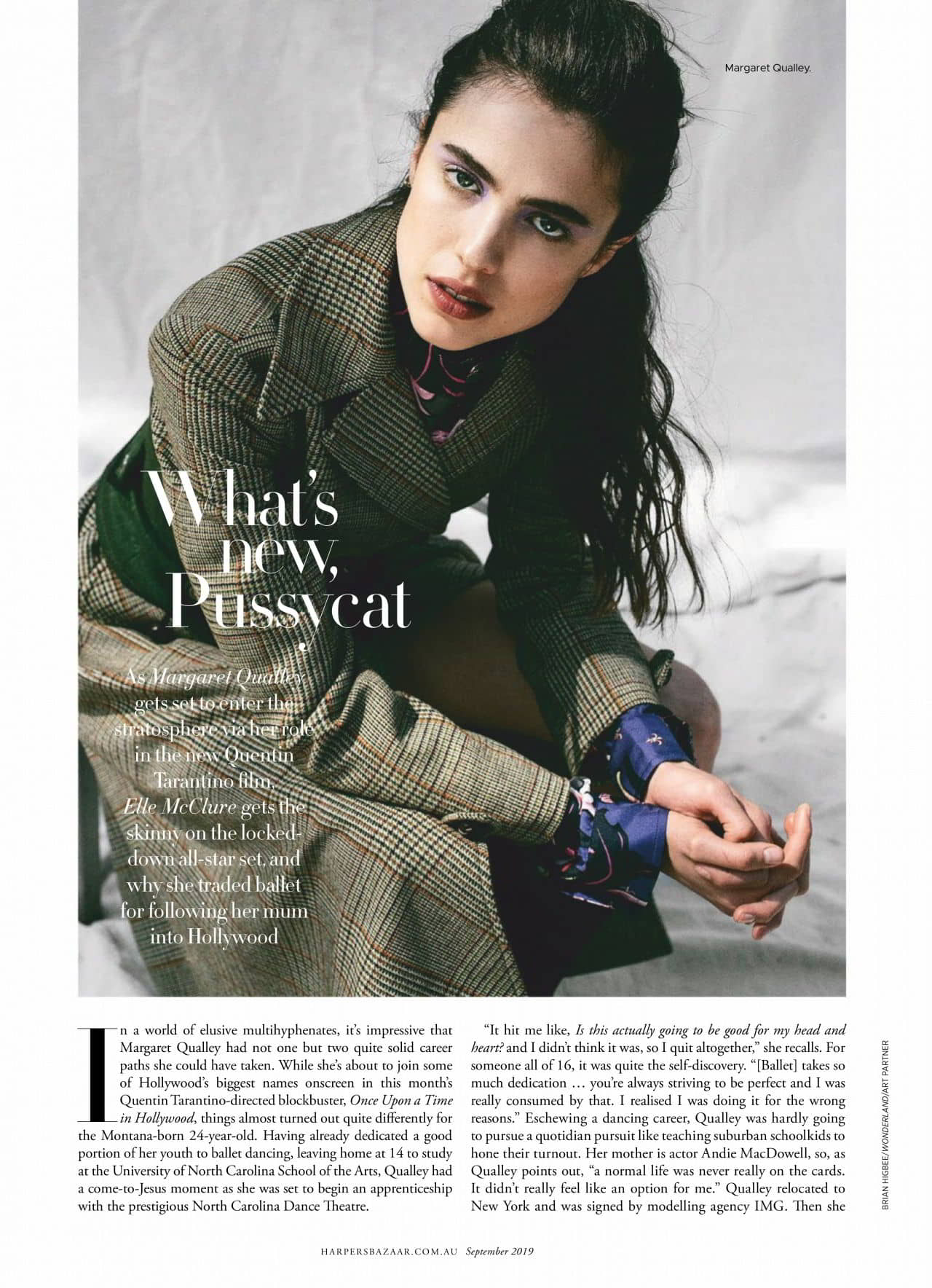 Margaret Qualley for Harper's Bazaar Australia September 2019 Issue - 1