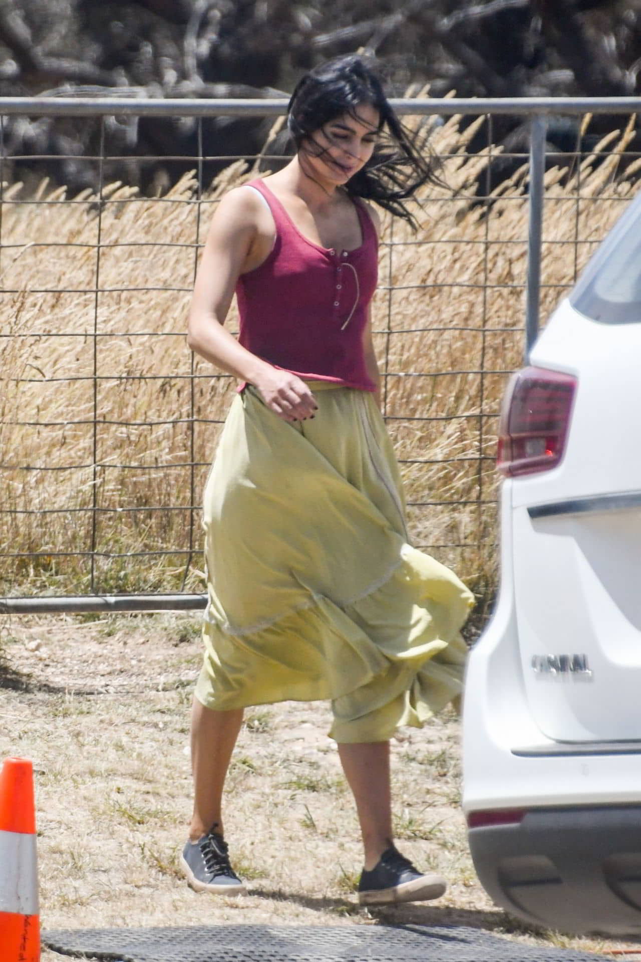 Melissa Barrera On Set in Goulburn, January 17, 2021 - 1