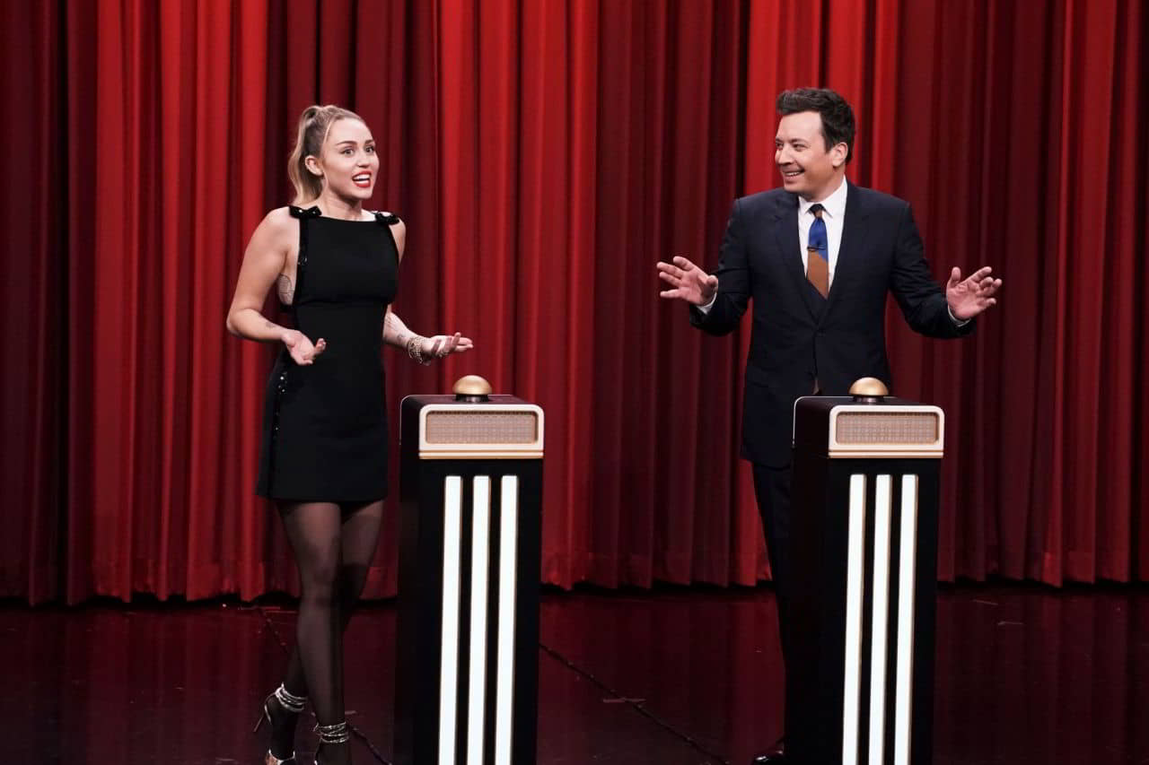 Miley Cyrus Appeared on The Tonight Show Starring Jimmy Fallon, December 13, 2018 - 1