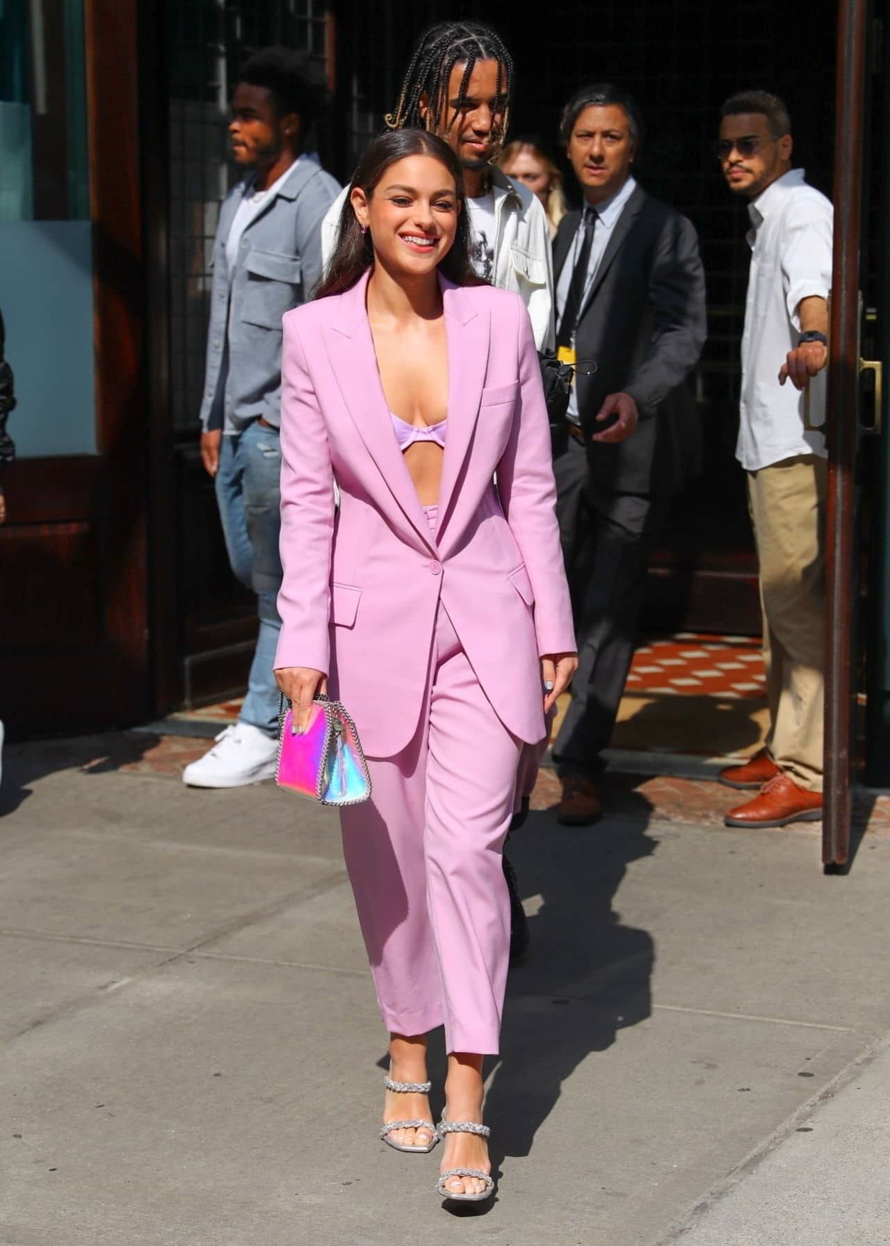 Odeya Rush in a Pink Pantsuit in New York, June 13, 2022 - 1