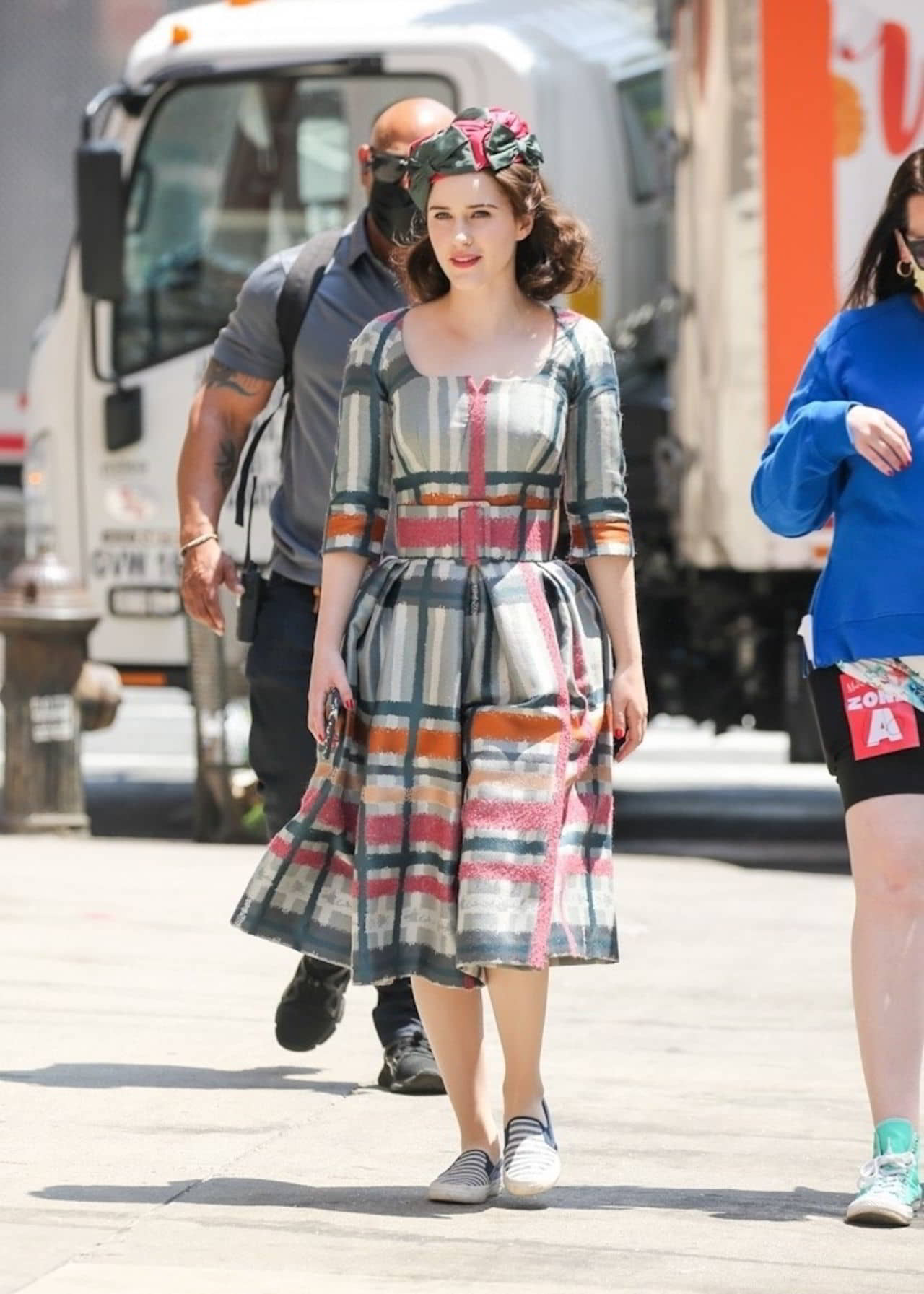 Rachel Brosnahan on The Marvelous Mrs. Maisel Set in New York, May 26, 2021 - 1