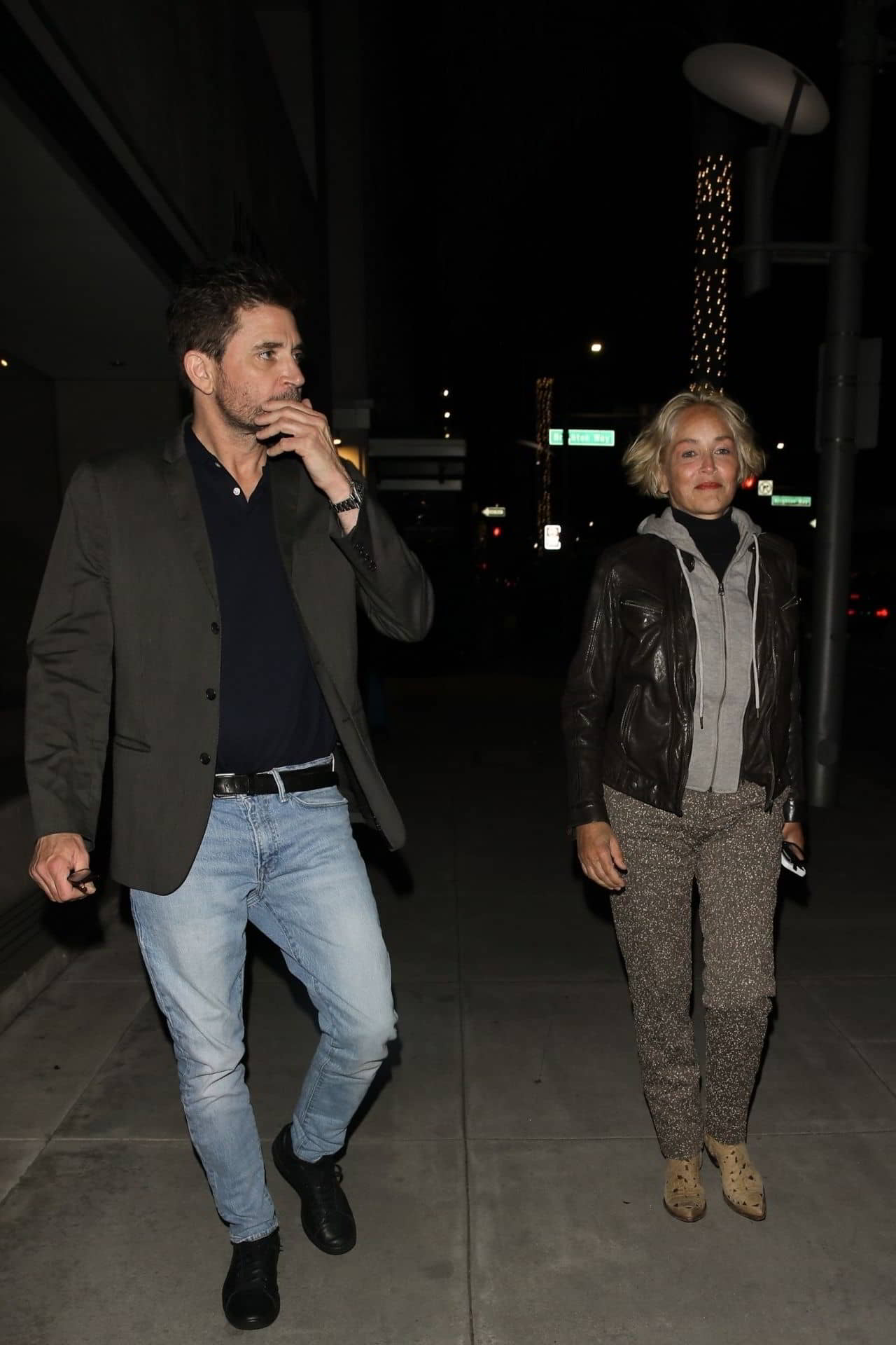 Sharon Stone and Gianluca Galtrucco at E Baldi Restaurant in Beverly Hills, May 24, 2023 - 1