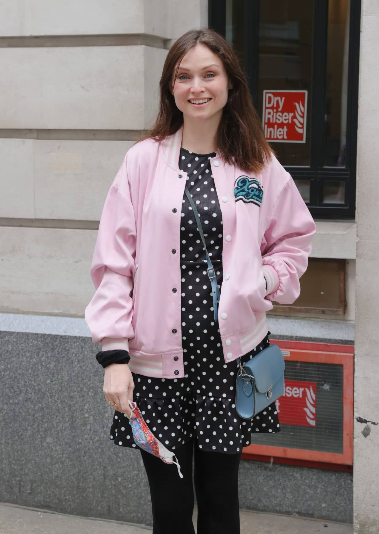 Sophie Ellis Bextor in a Polka Dot Mini Dress and a Pink Bomber Jacket, May 3, 2021 - 1