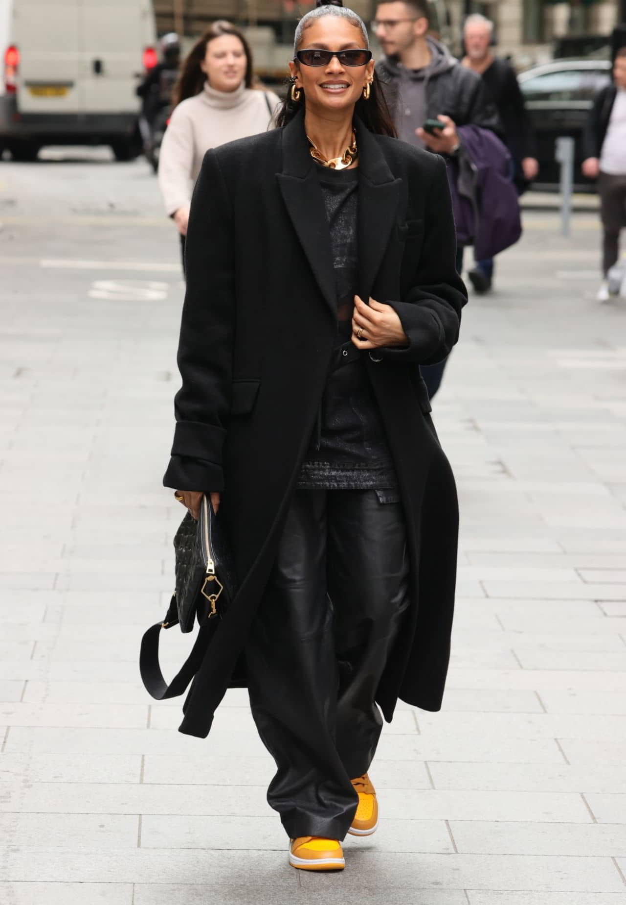 Alesha Dixon in Black Outfit at Global Offices in London - 1