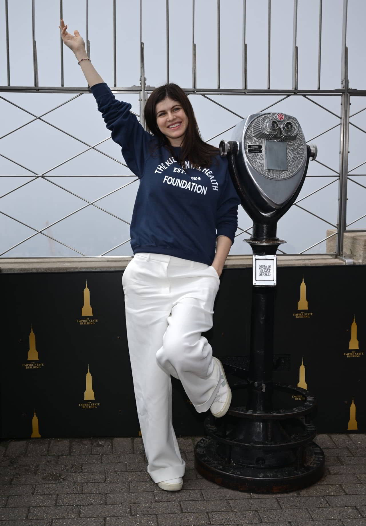 Alexandra Daddario Lights the Empire State Building in New York City - 1