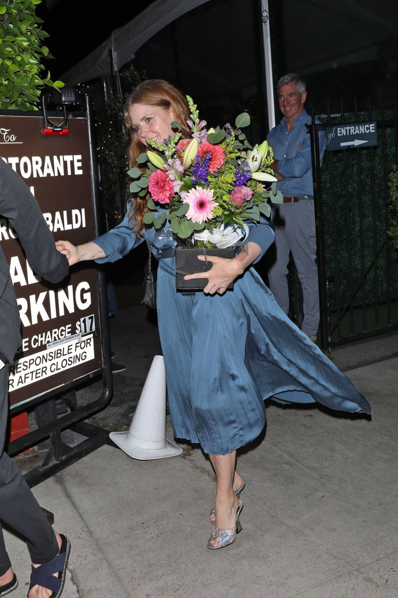 Amy Adams Celebrates Fabulous Fifty in Chic Blue at Giorgio Baldi - 1