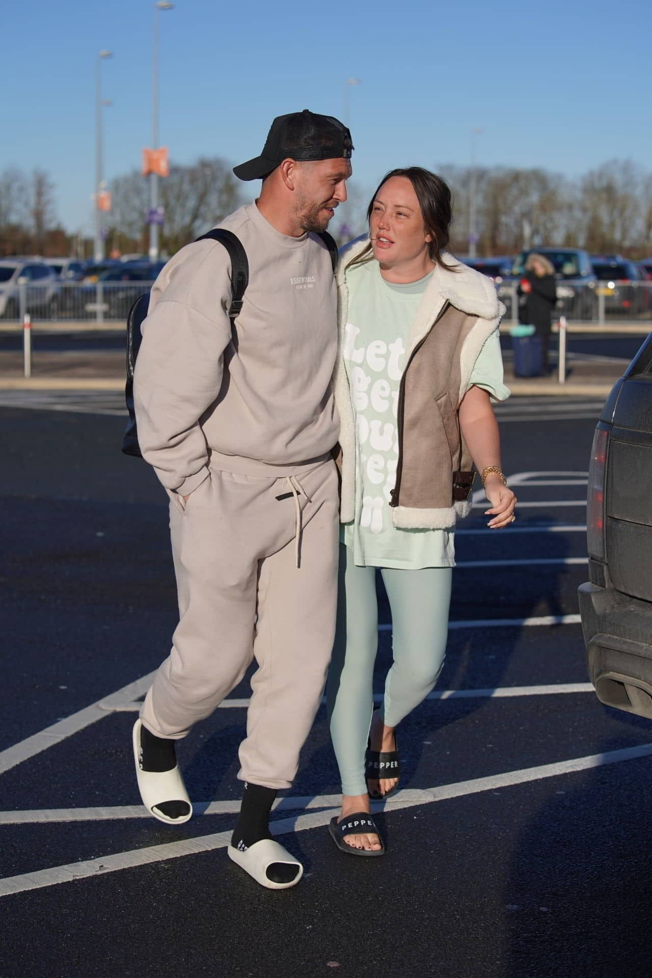 Charlotte Crosby and Jake Ankers Arrive Home from Their Christmas Getaway in Newcastle January 2024 - 1