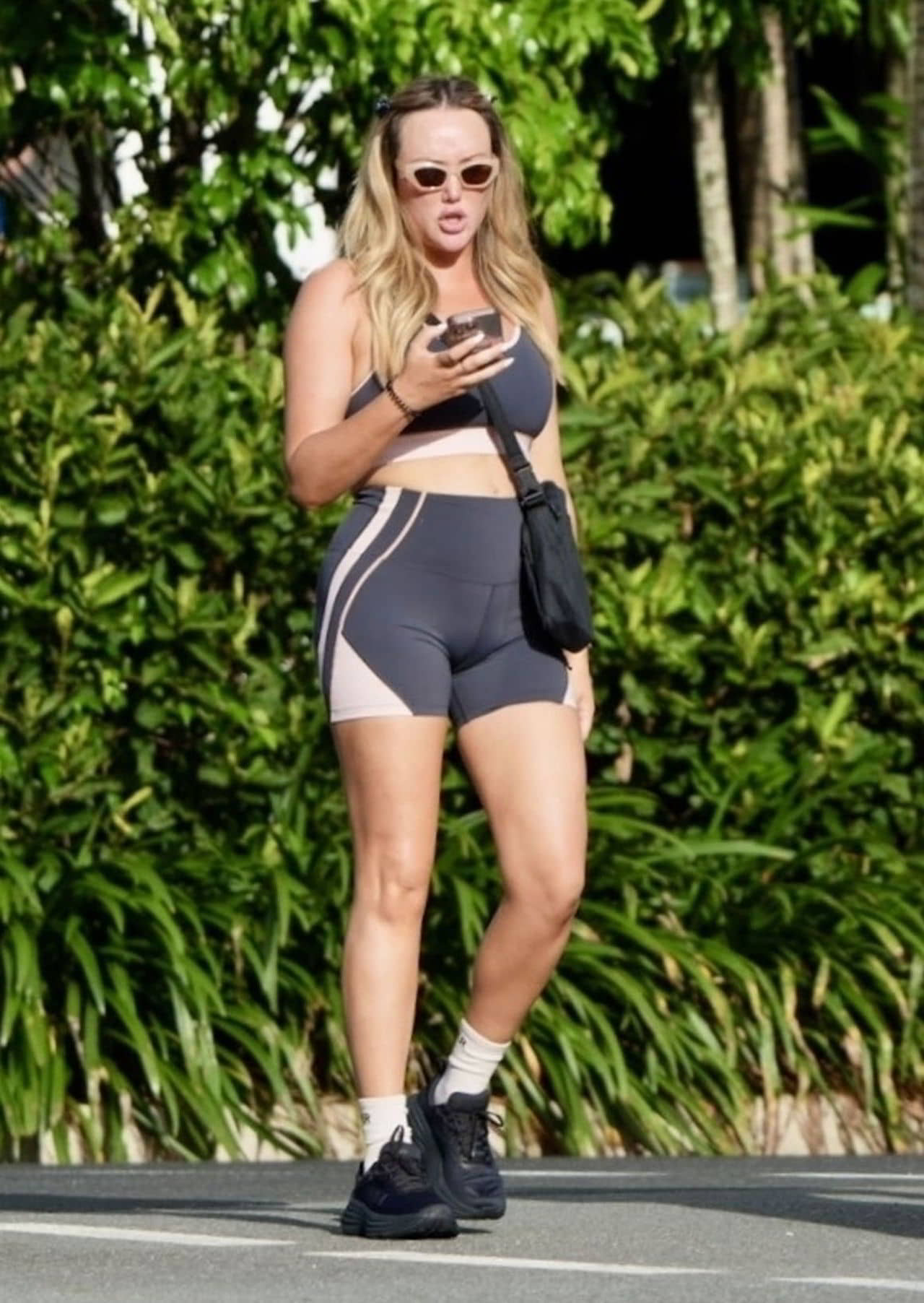 Charlotte Crosby in Sporty Attire on the Esplanade in Cairns Queensland May 2024 - 1